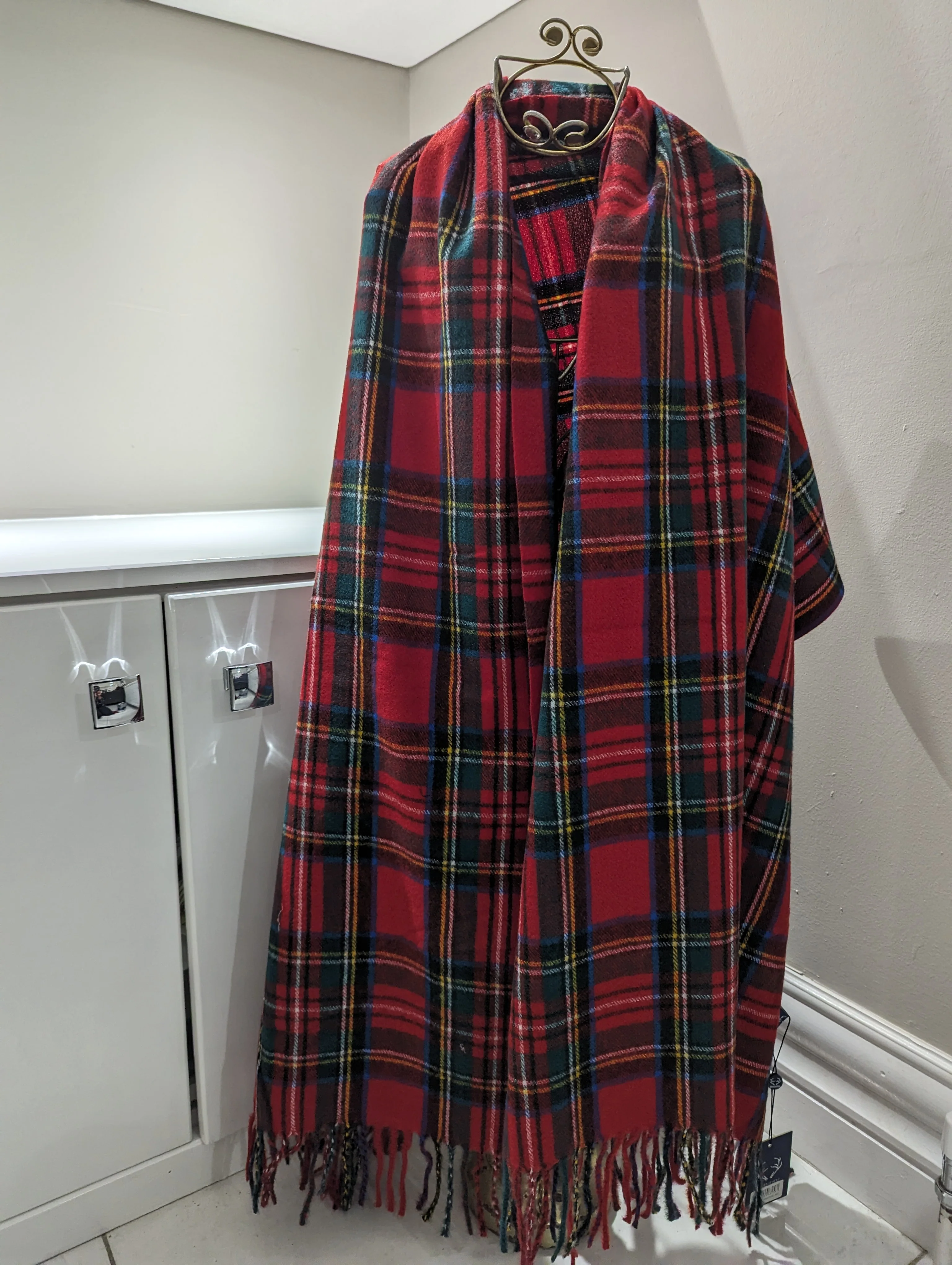 Sally large tartan scarf - Image 3