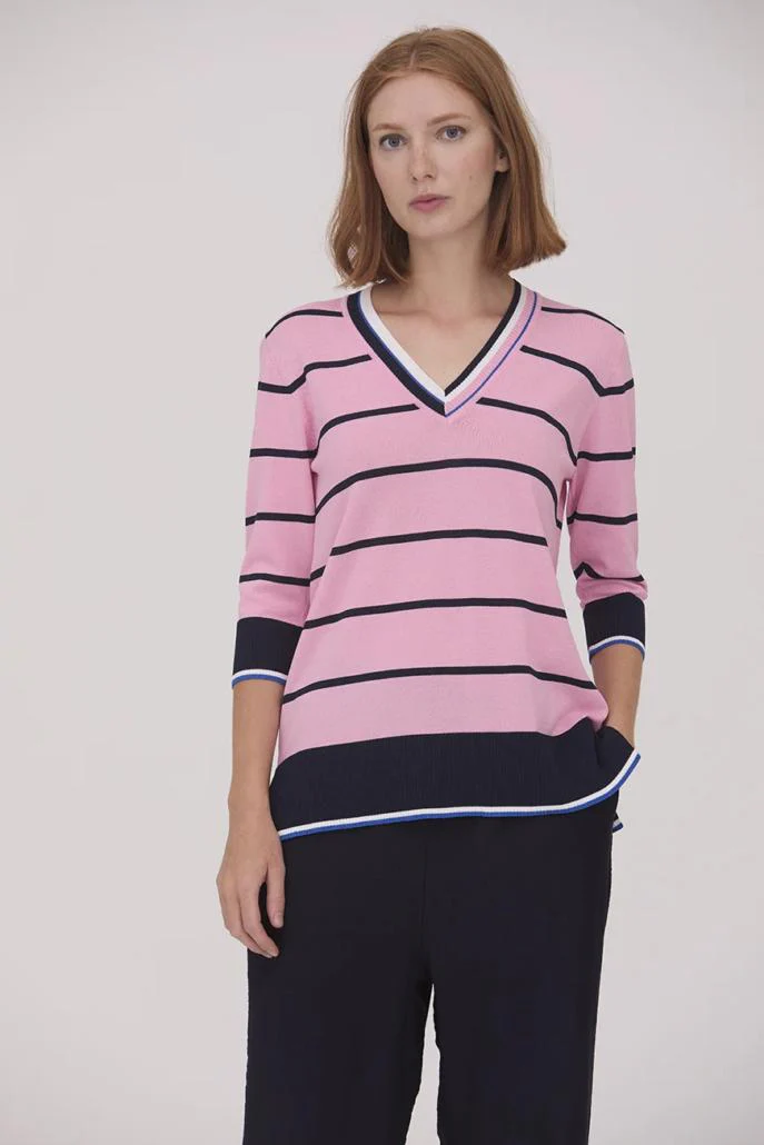 Scorzzo pink/navy jumper
