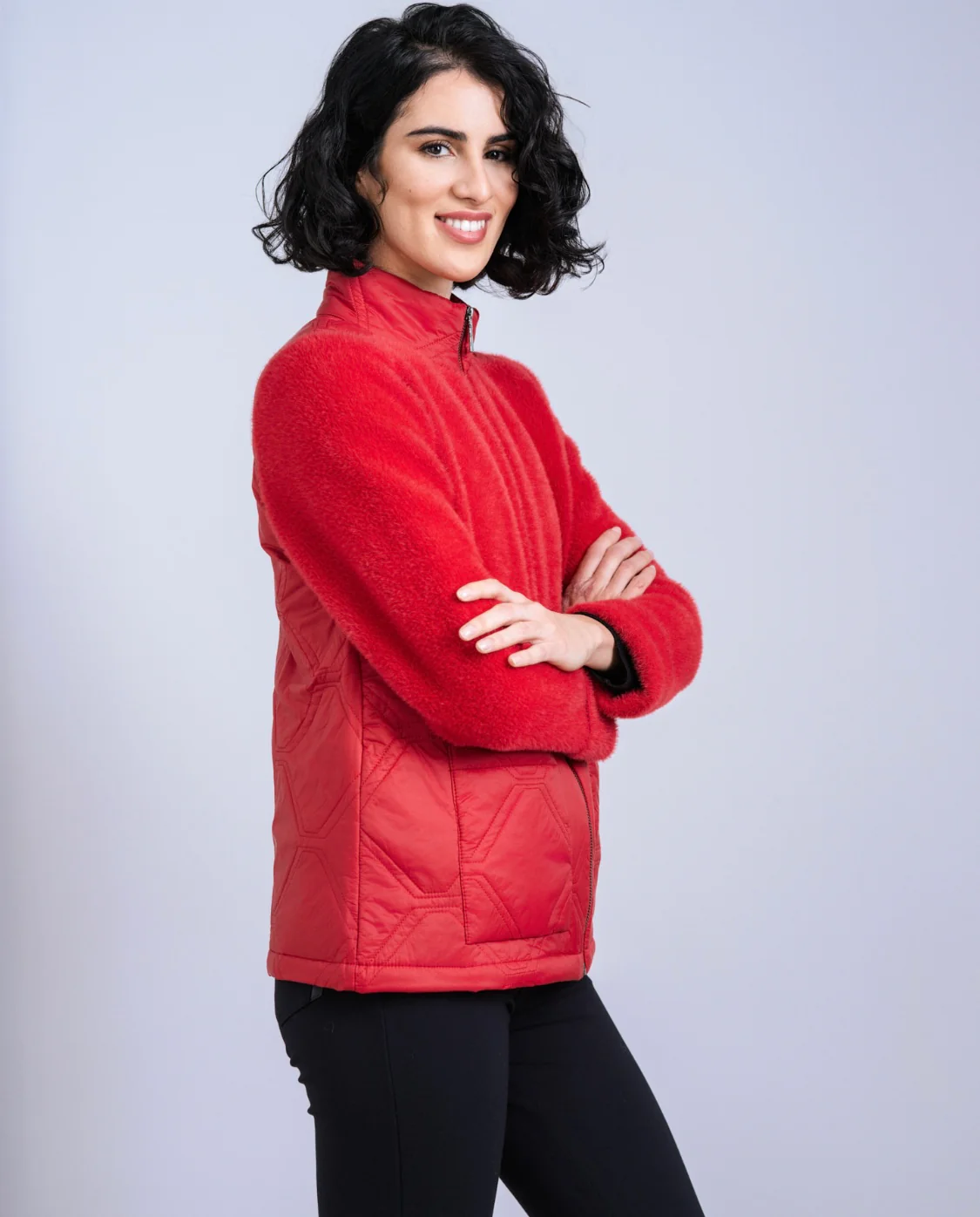 Scorzzo Red Zip-Up Fleece Jacket - Image 2