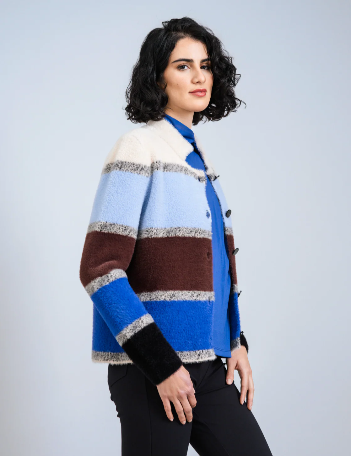 Scorzzo Striped Knit Cardigan – AW25/26 - Image 3