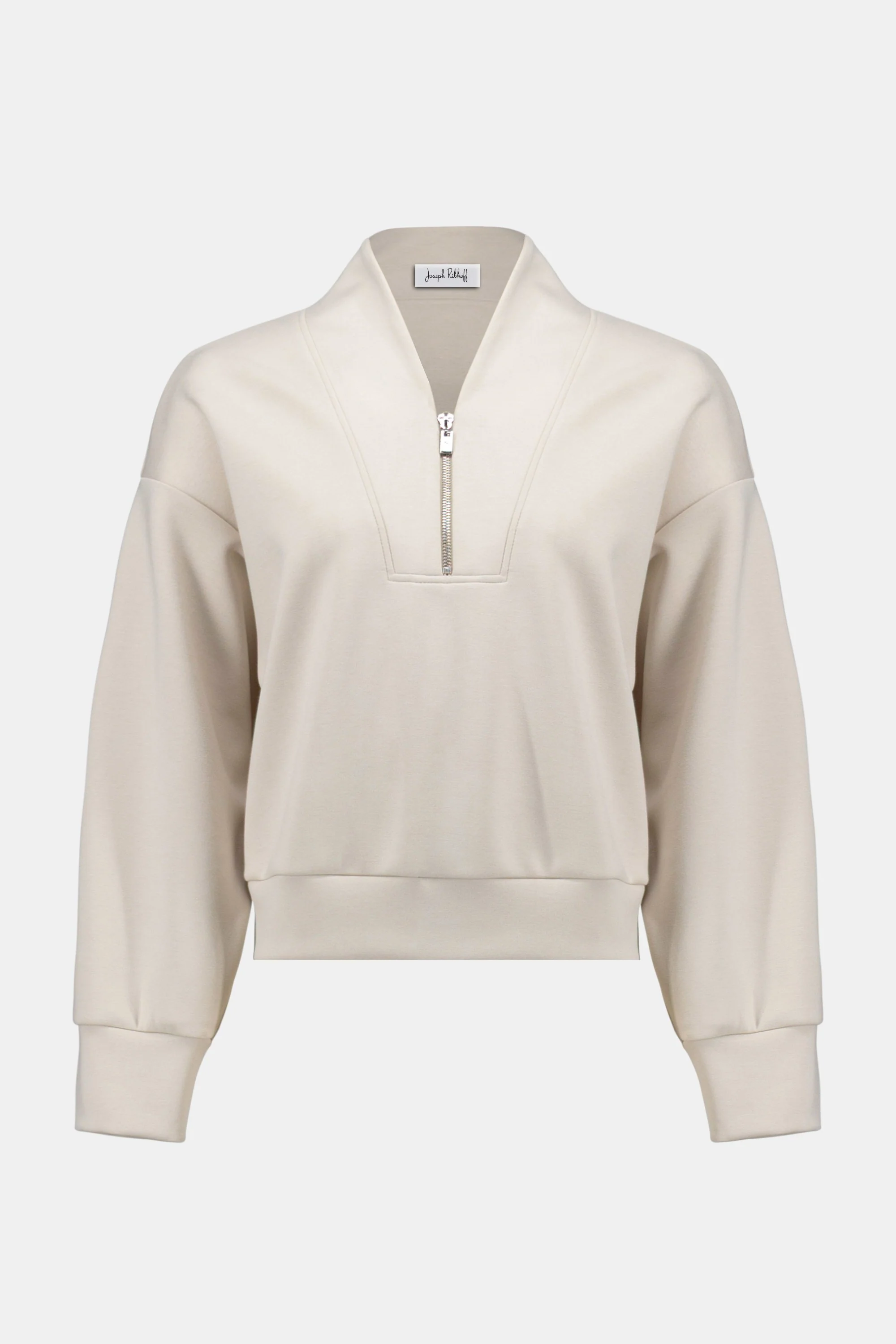 Scuba Jersey Boxy Sweatshirt With High Collar and Front Zipper
261610 - Image 5