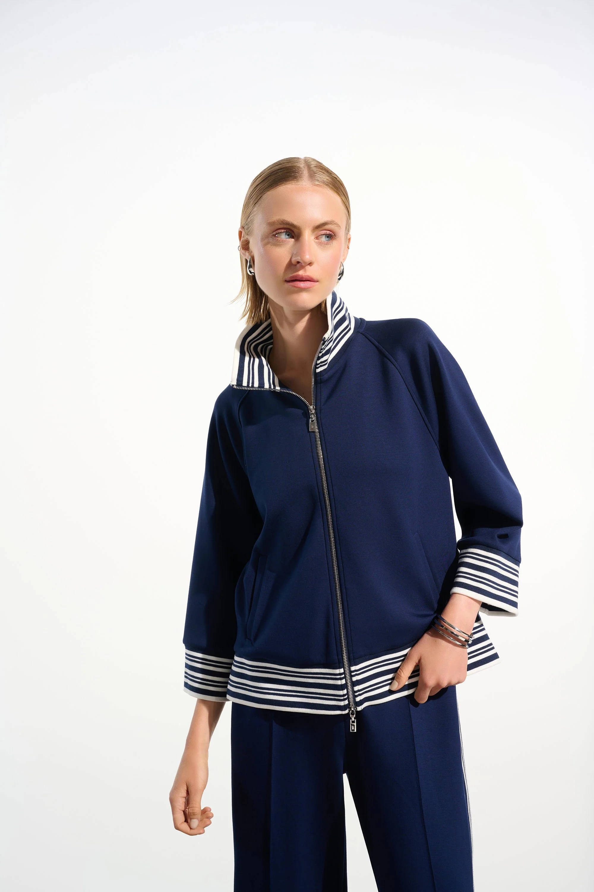 Scuba Jersey Jacket With Funnel Collar
261617