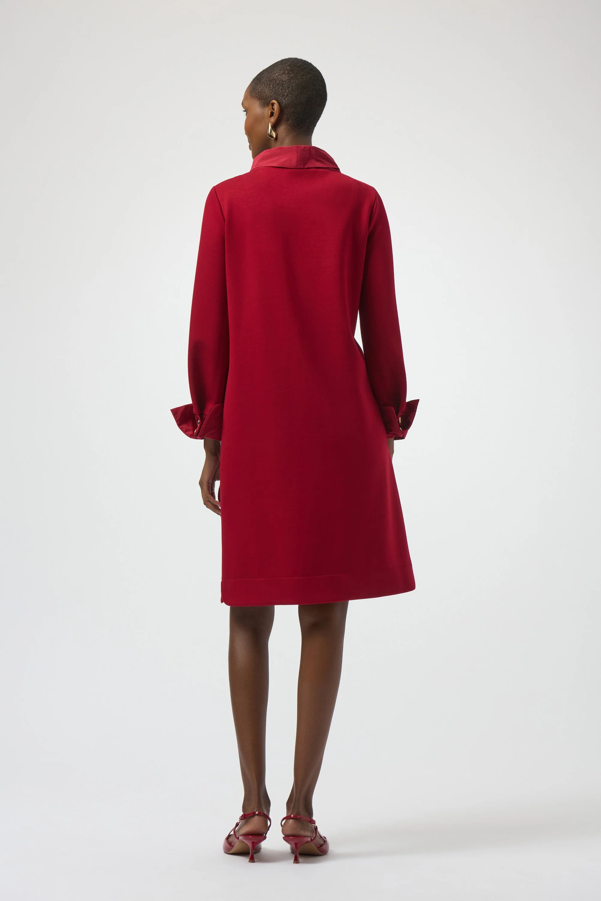 Scuba Jersey & Memory Trapeze Dress 254149 - Image 4