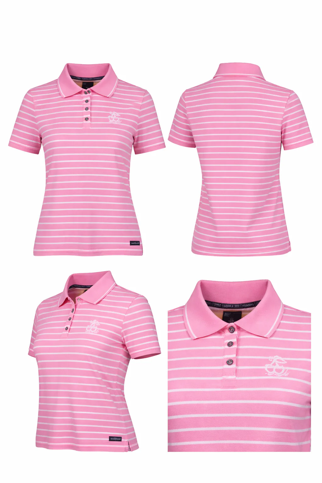 Sequesto Pink Stripe Polo Shirt - Image 2