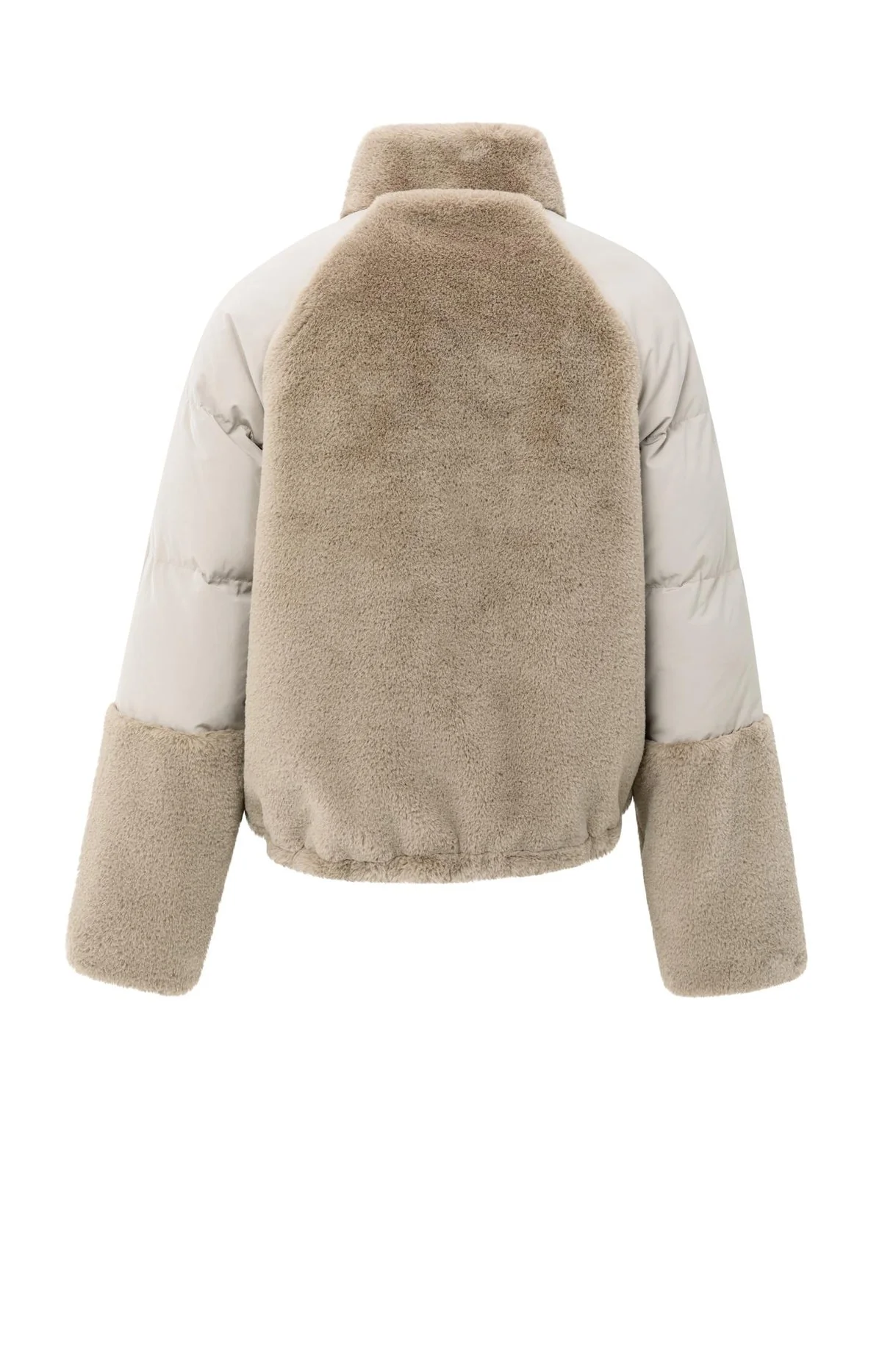 Short teddy jacket with padded sleeves - Image 7