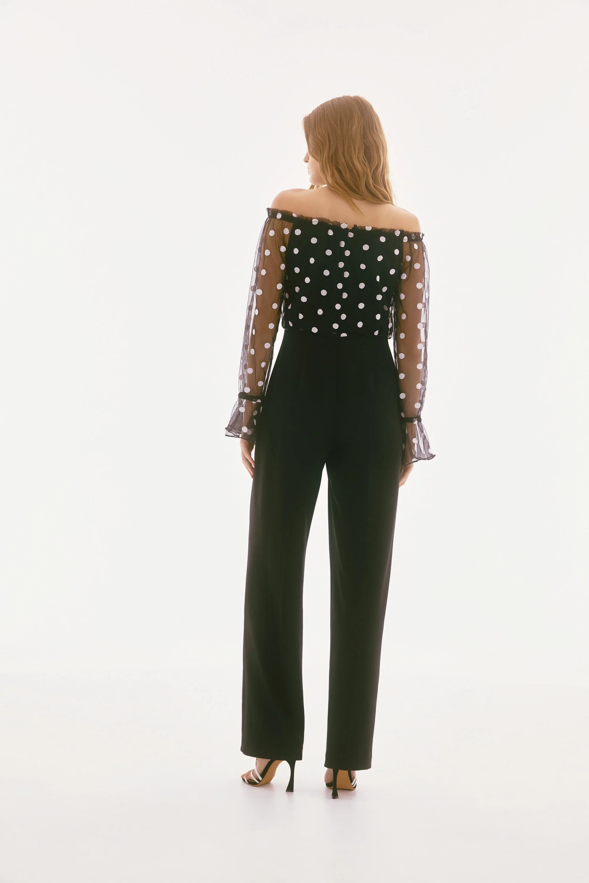 Signature | Polka Dot Mesh And Scuba Crepe Jumpsuit
251708 - Image 4