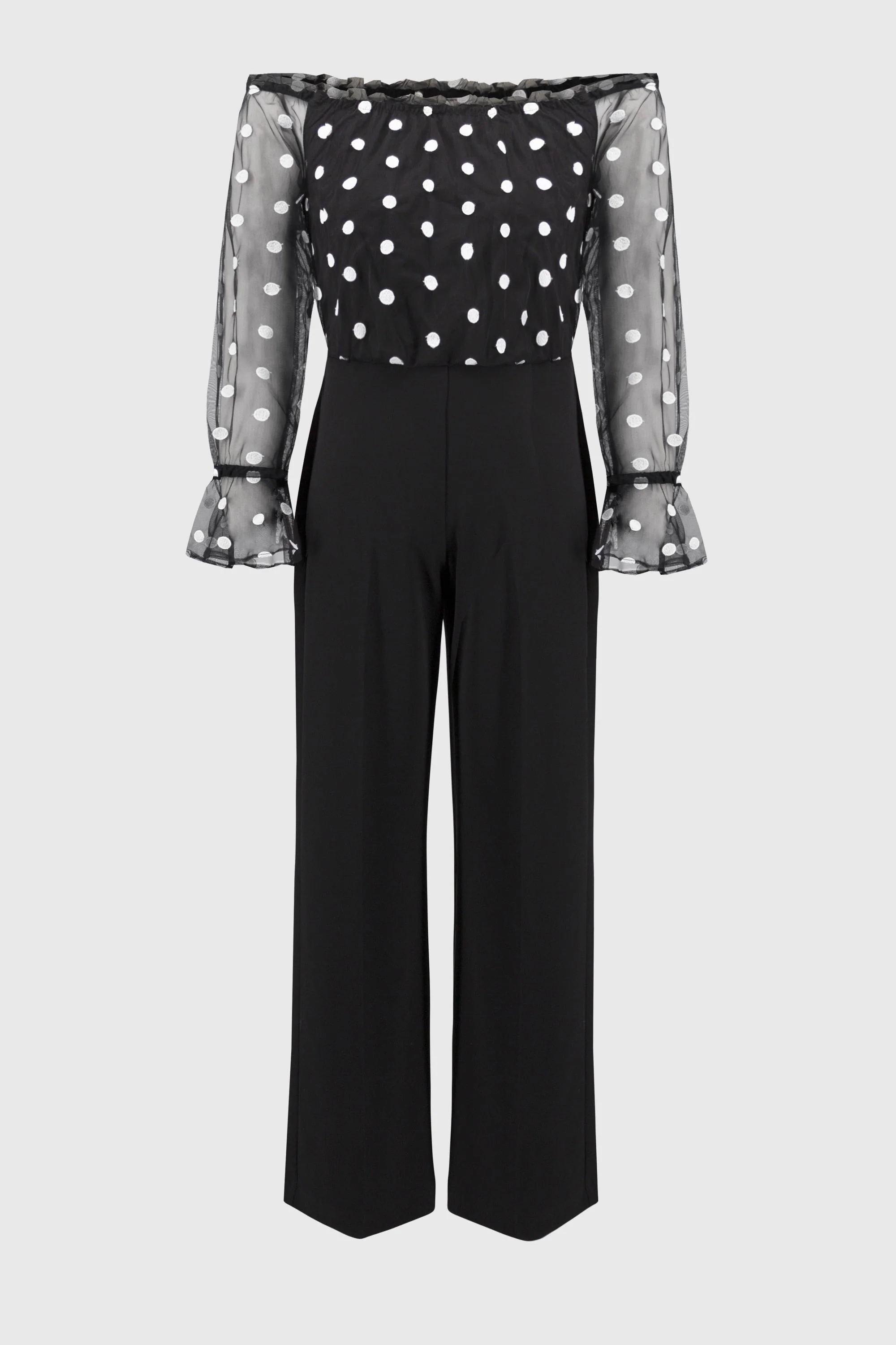 Signature | Polka Dot Mesh And Scuba Crepe Jumpsuit
251708 - Image 5