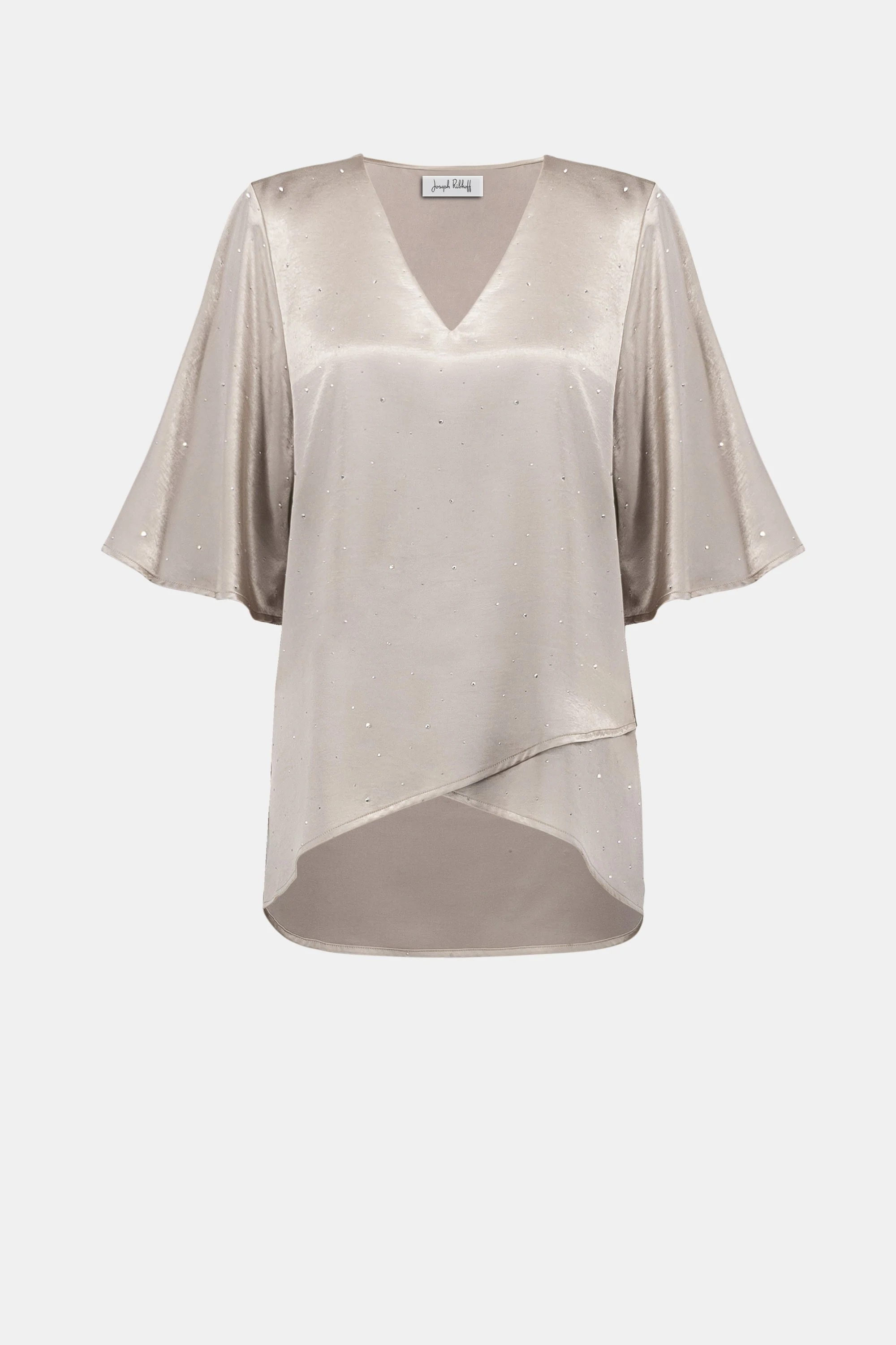Signature | Satin joseph Ribkoff Rhinestone Boxy Tunic With Flutter Sleeves
262722 - Image 6