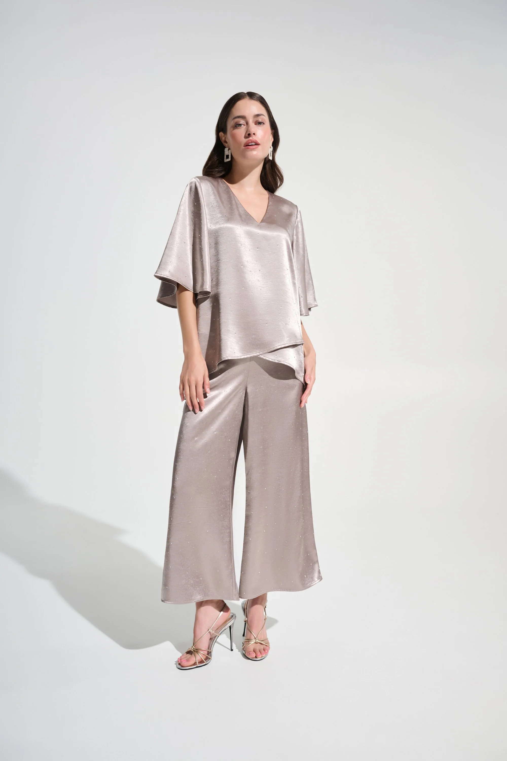 Signature | Satin Rhinestone Culotte Pants
262723