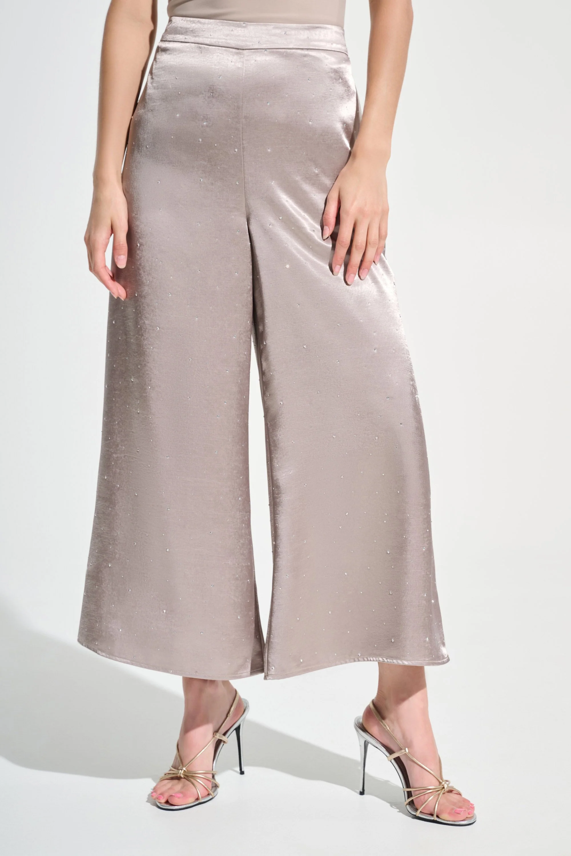 Signature | Satin Rhinestone Culotte Pants
262723 - Image 2