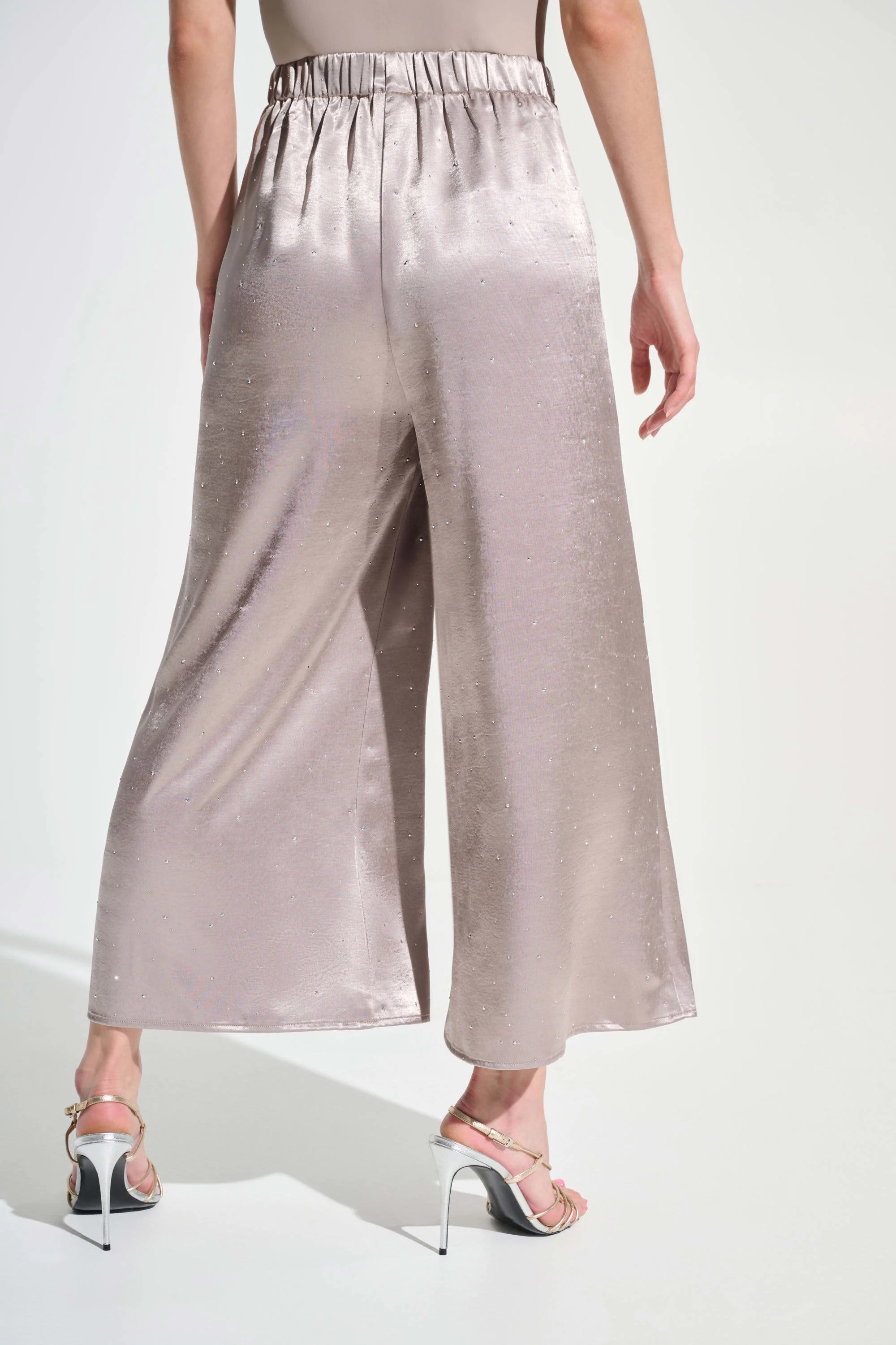 Signature | Satin Rhinestone Culotte Pants
262723 - Image 3