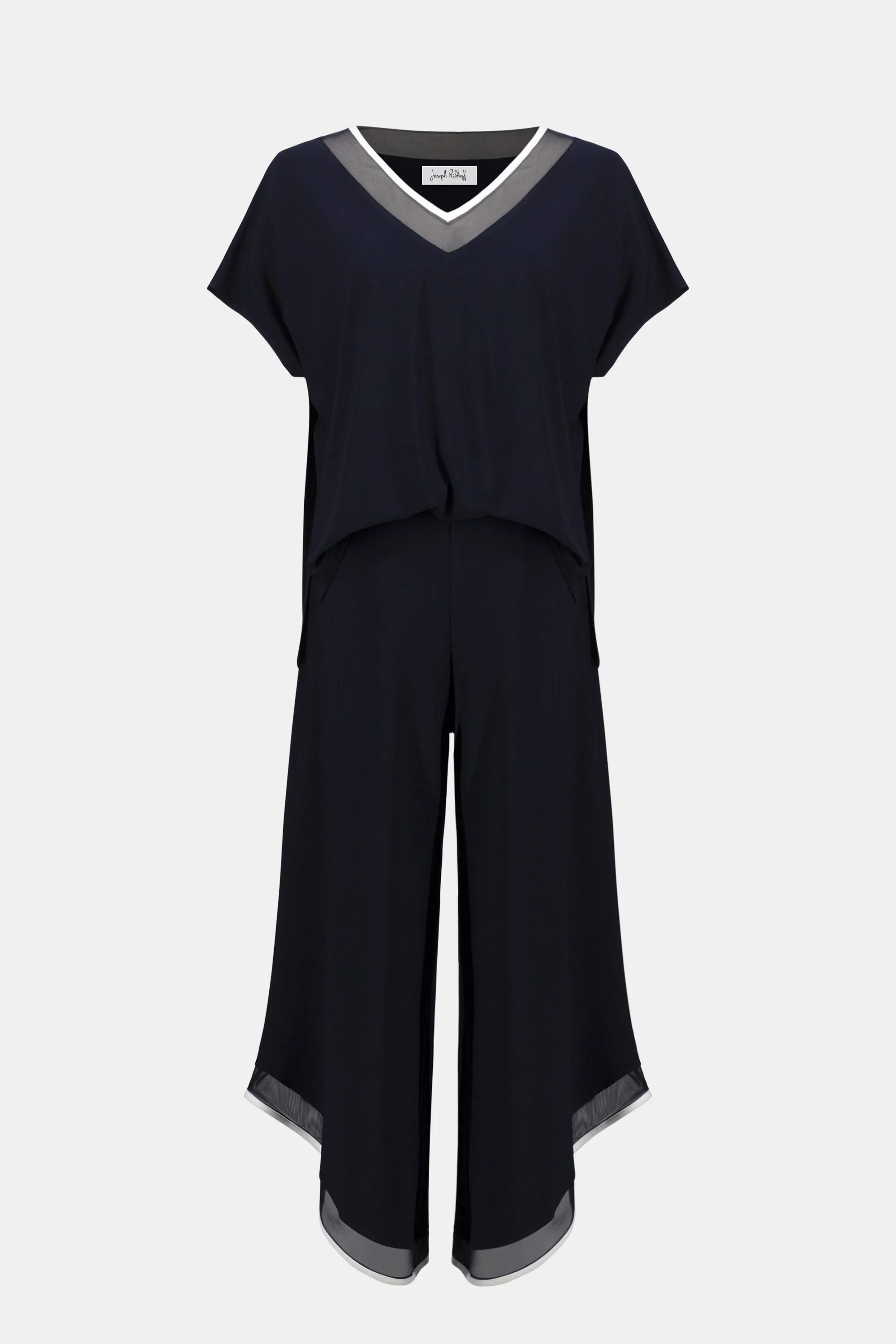 Silky Knit Color Block Wide Leg Culotte Jumpsuit
261012 - Image 5