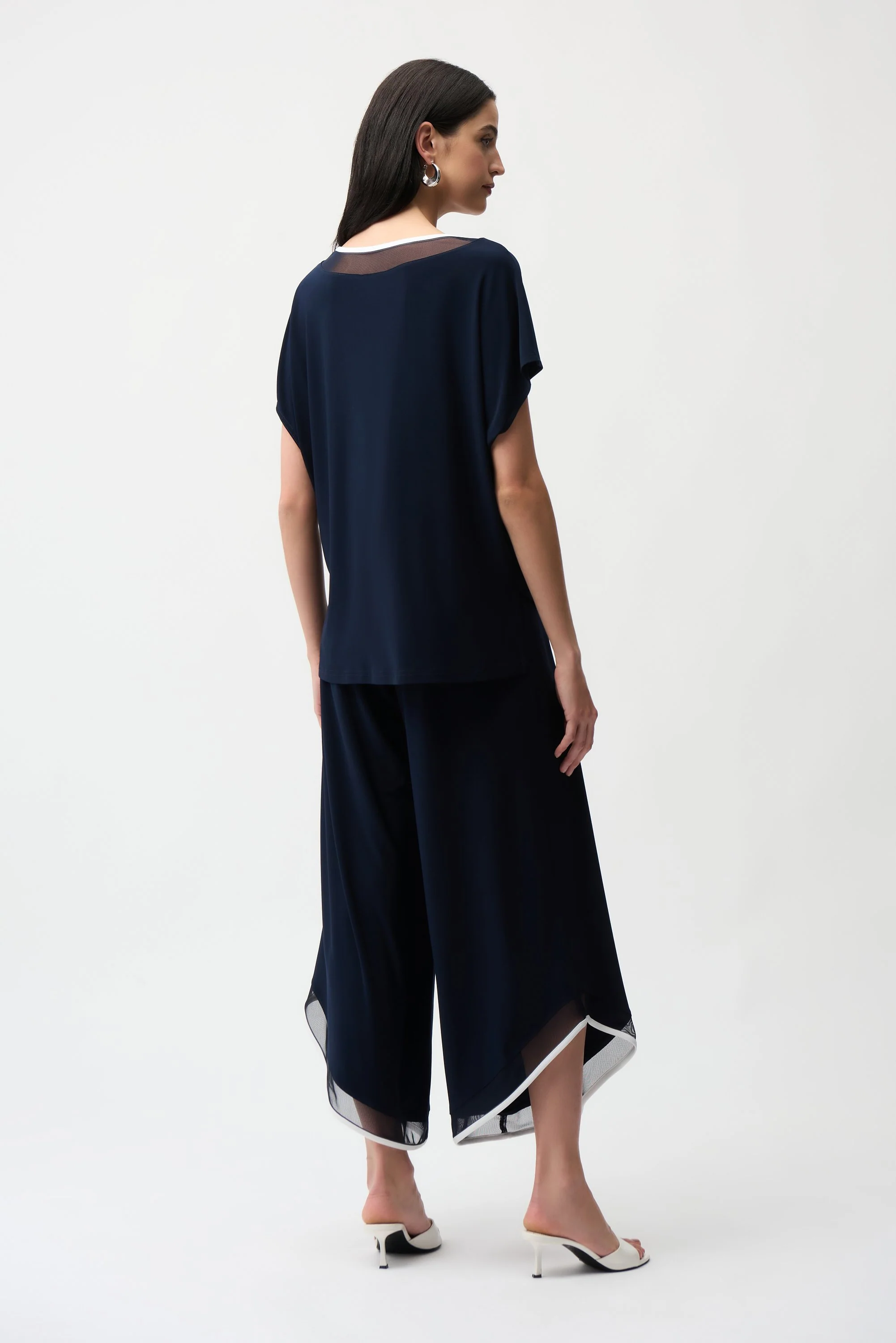 Silky Knit Color Block Wide Leg Culotte Jumpsuit
261012 - Image 6