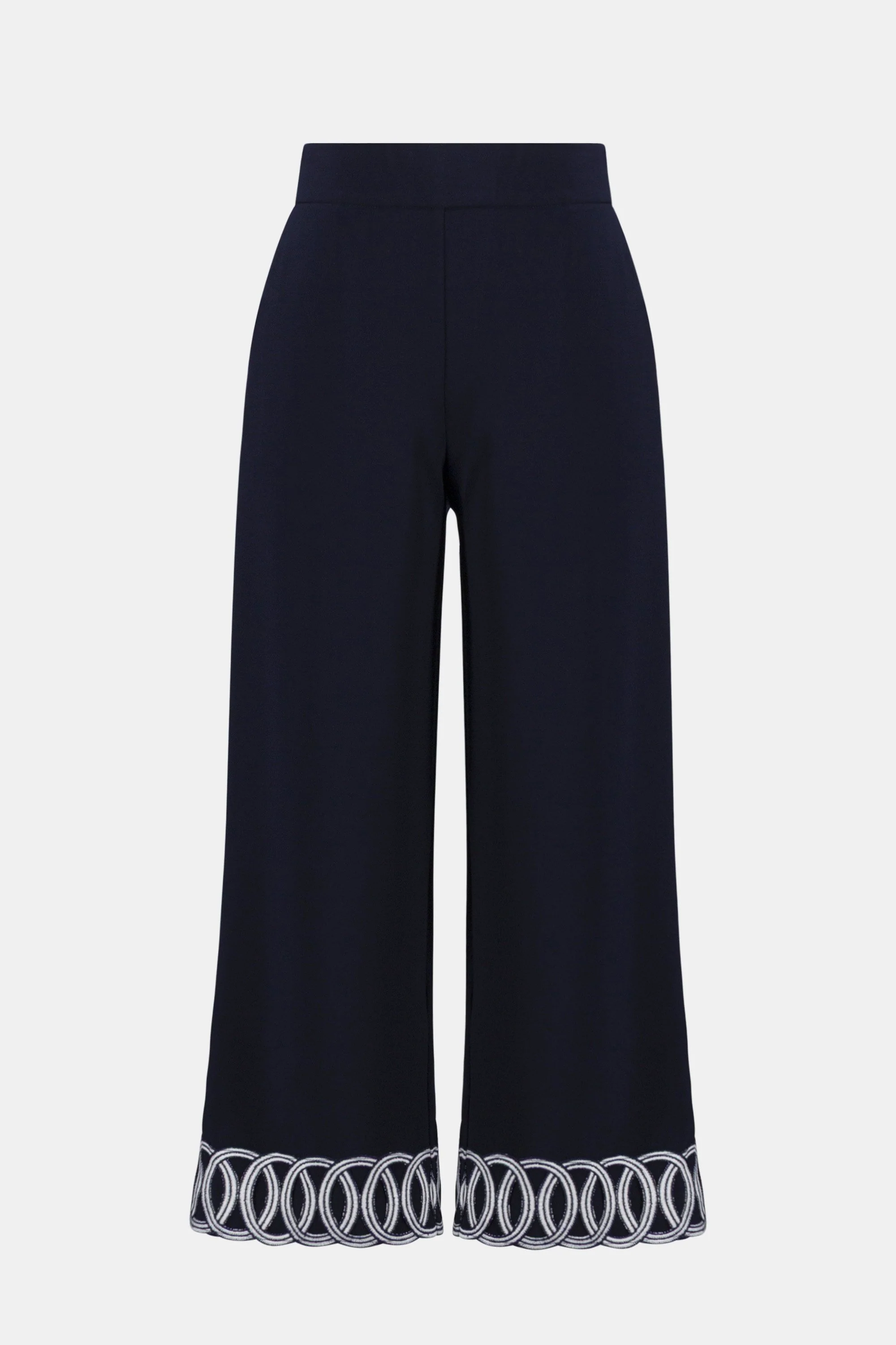 Silky Knit Pull-On Culotte Pants With Guipure Detail
261246 - Image 6
