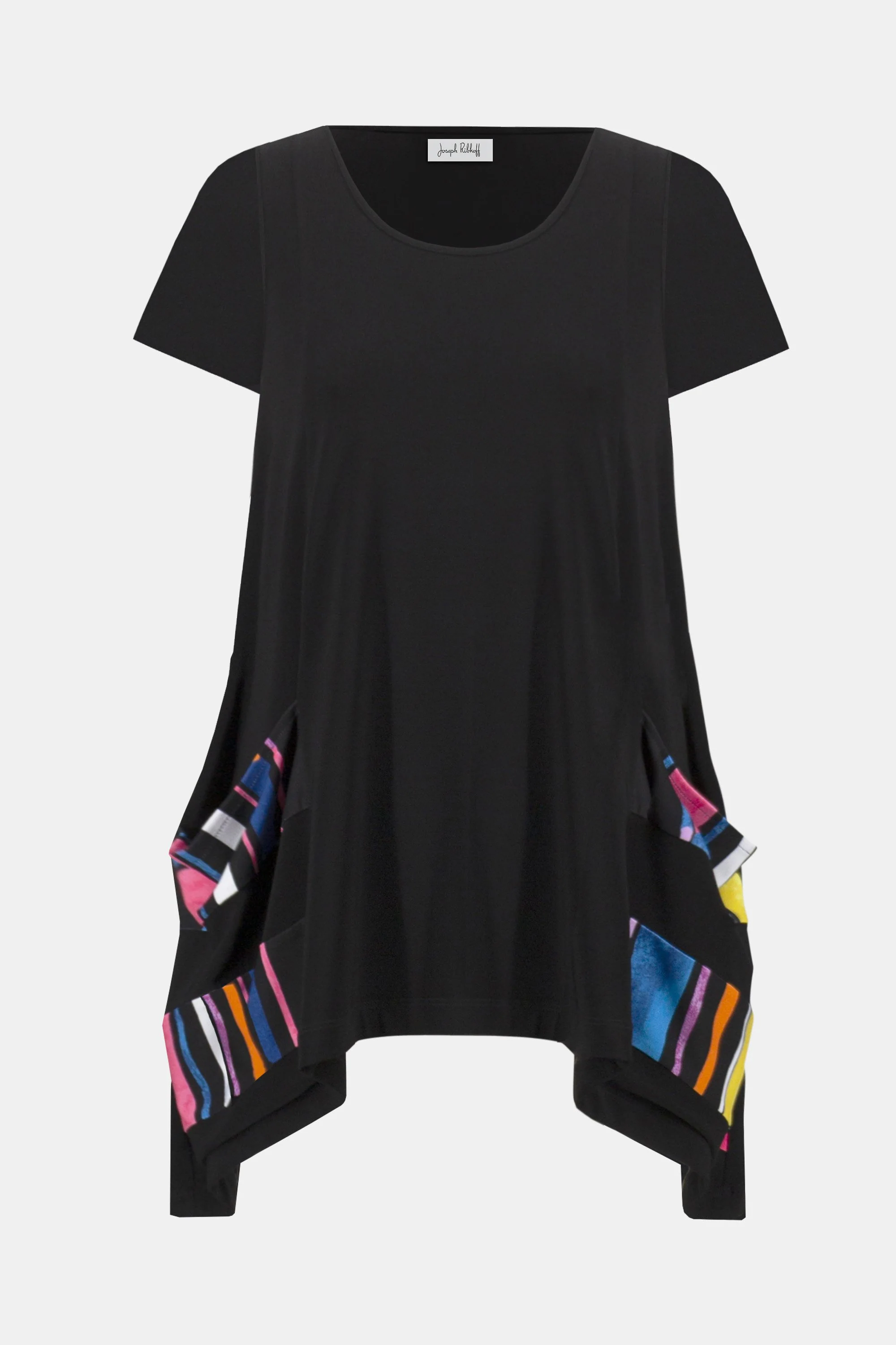 Silky Knit Stripe Print Handkerchief Tunic
252054 - Image 3