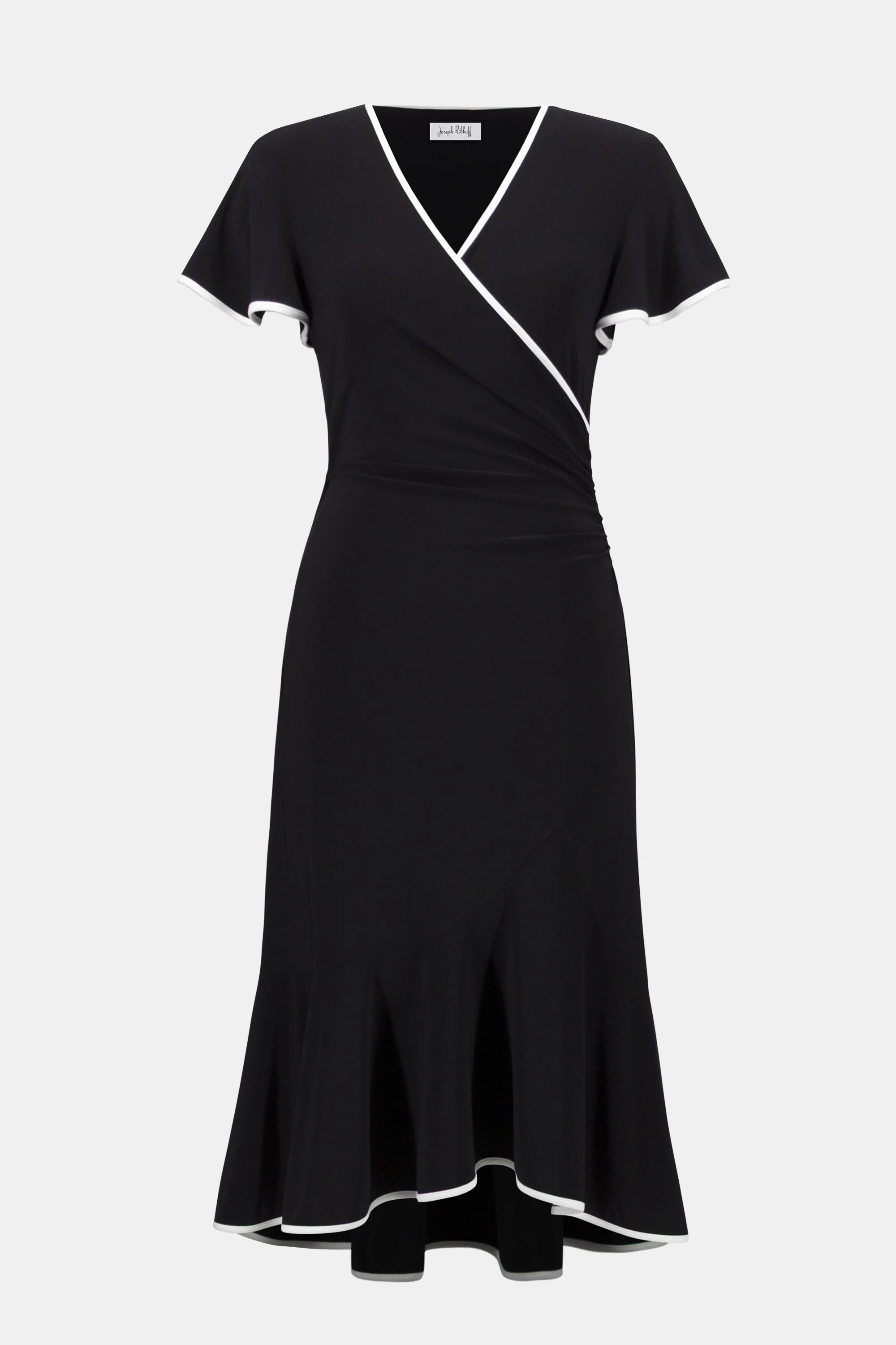 Silky Knit Wrap Dress With Contrast Trim
261013 - Image 5