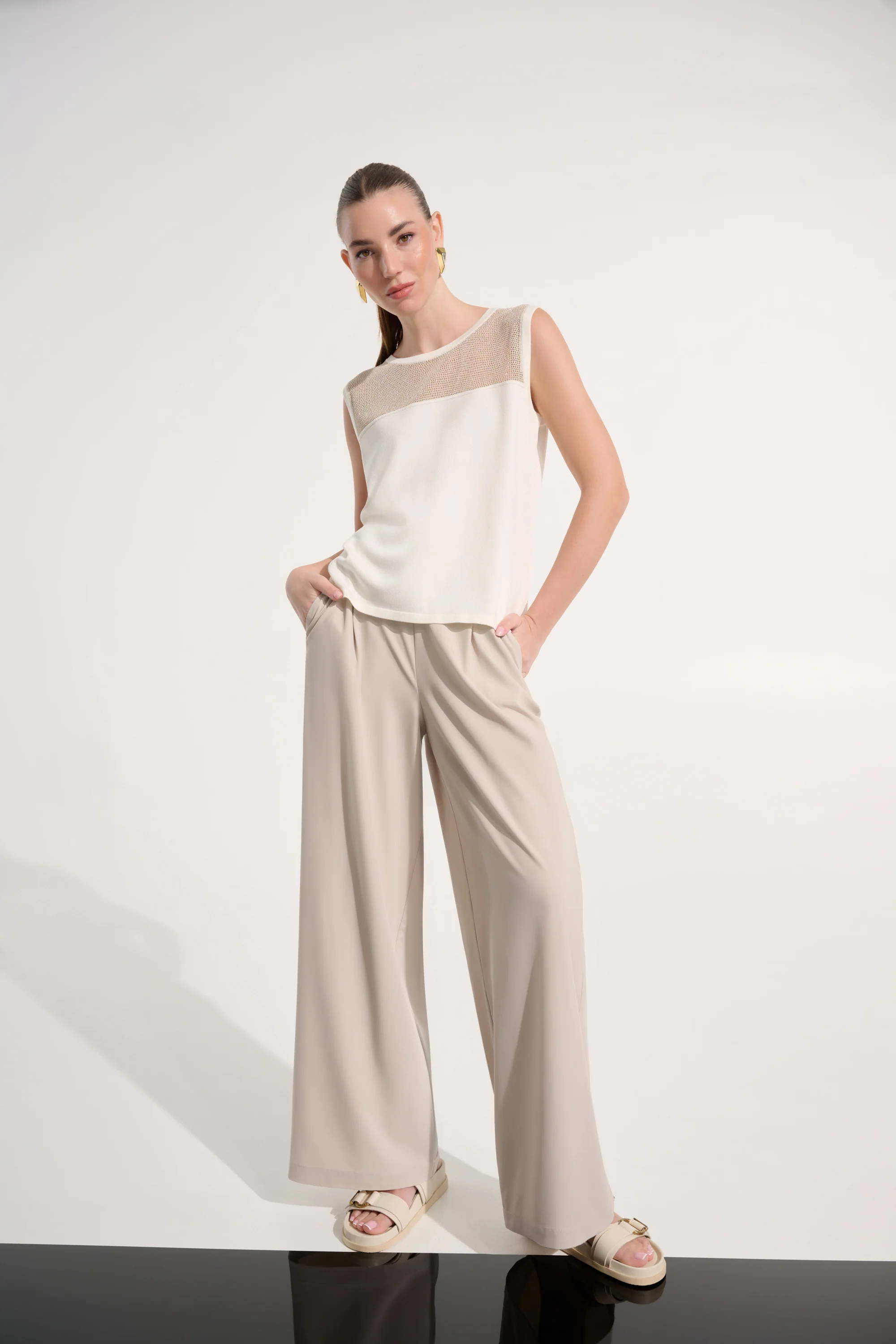 Soft Knit Straight Cami With Mesh Yoke
262612 - Image 2