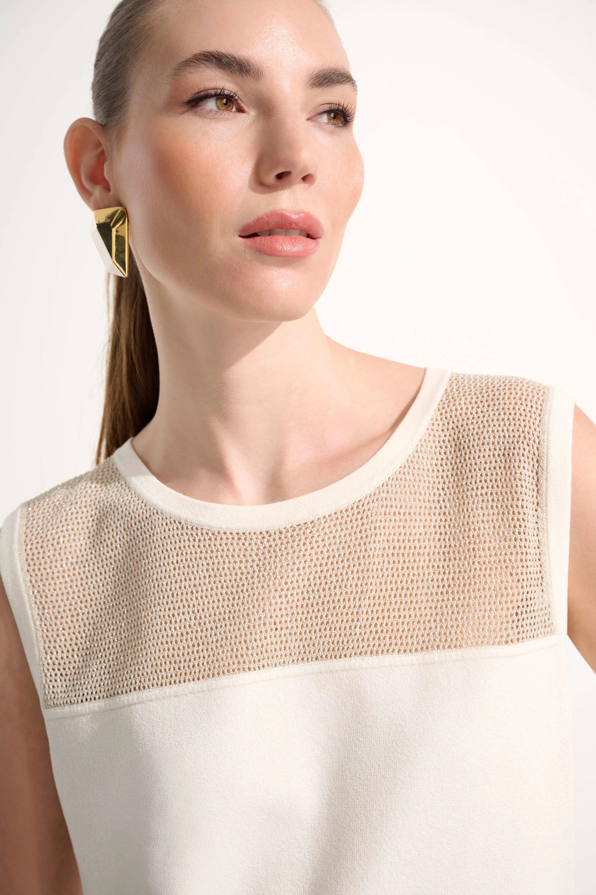 Soft Knit Straight Cami With Mesh Yoke
262612 - Image 4