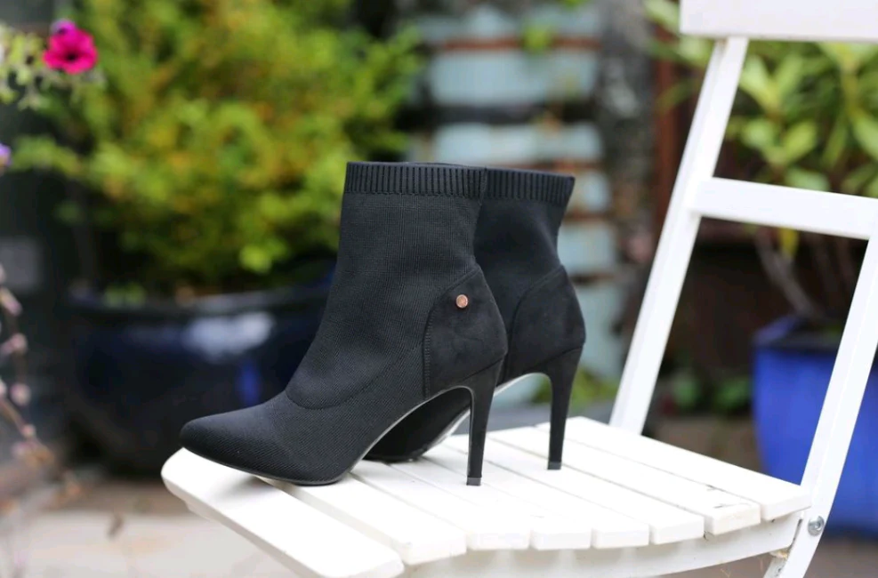 Roxanne black Stiletto sock boot - Image 4