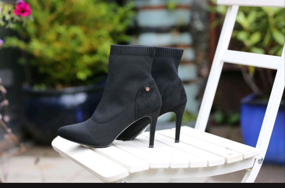 Roxanne black Stiletto sock boot - Image 5