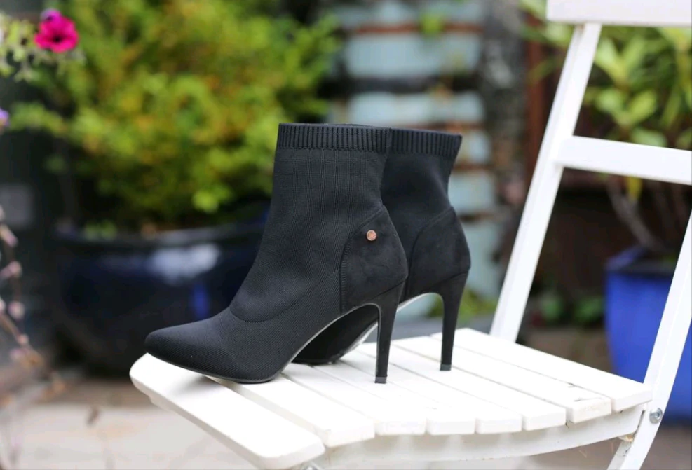 Roxanne black Stiletto sock boot - Image 6