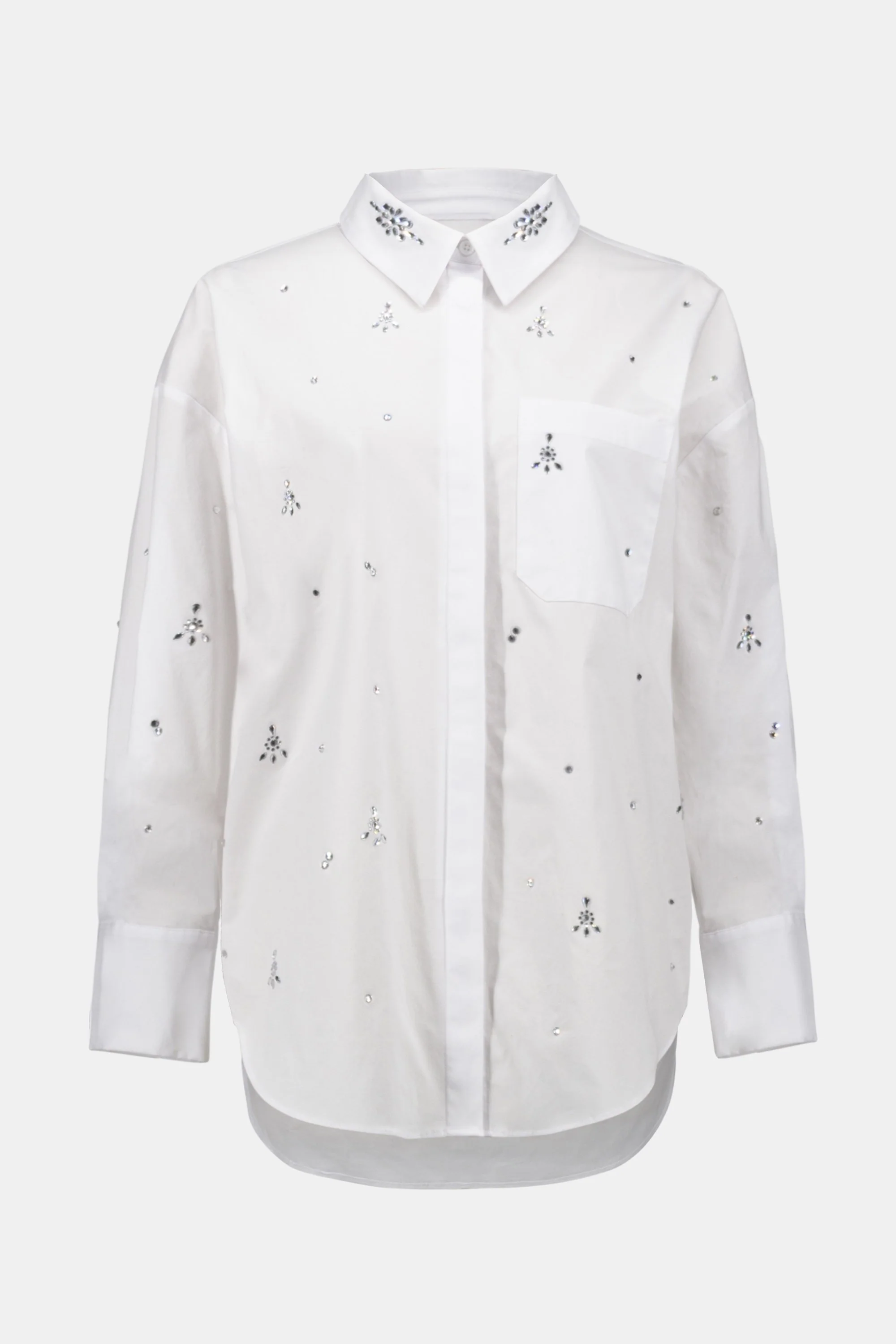 Joseph Ribkoff Stretch Poplin Boxy Blouse with Rhinestones
254924 - Image 6