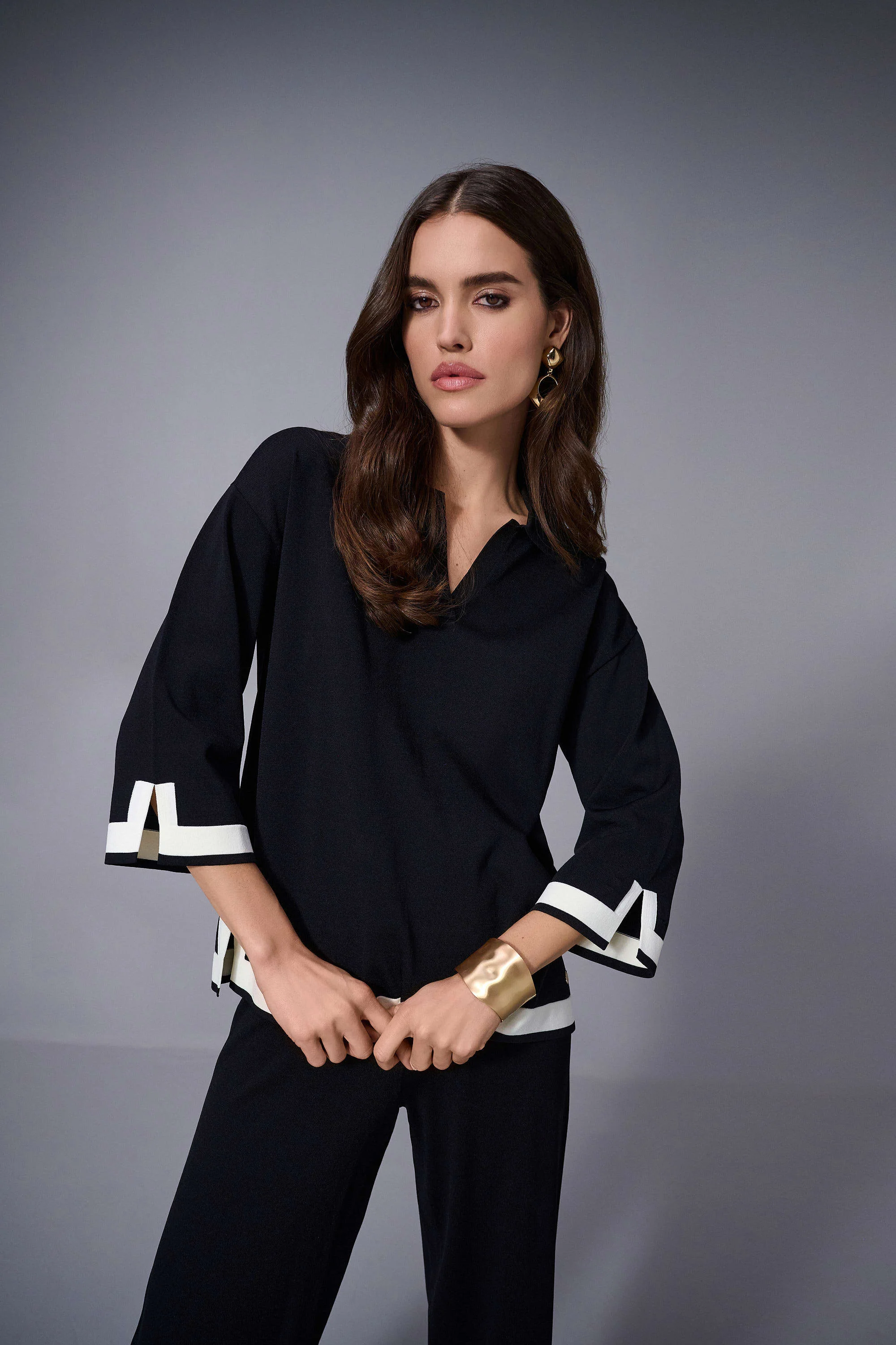 Sweater Knit Colour Block Top
253909