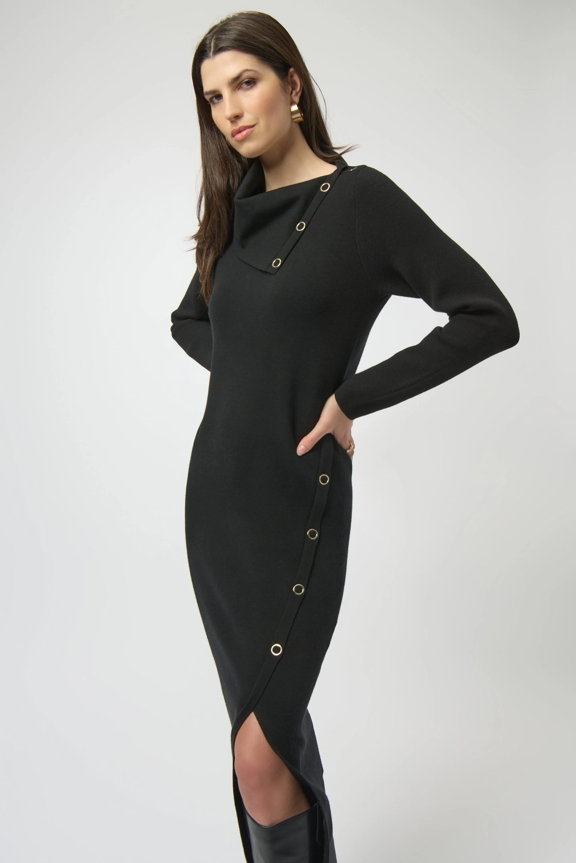 Sweater Knit Sheath Dress with Eyelet Detail
254957 - Image 2