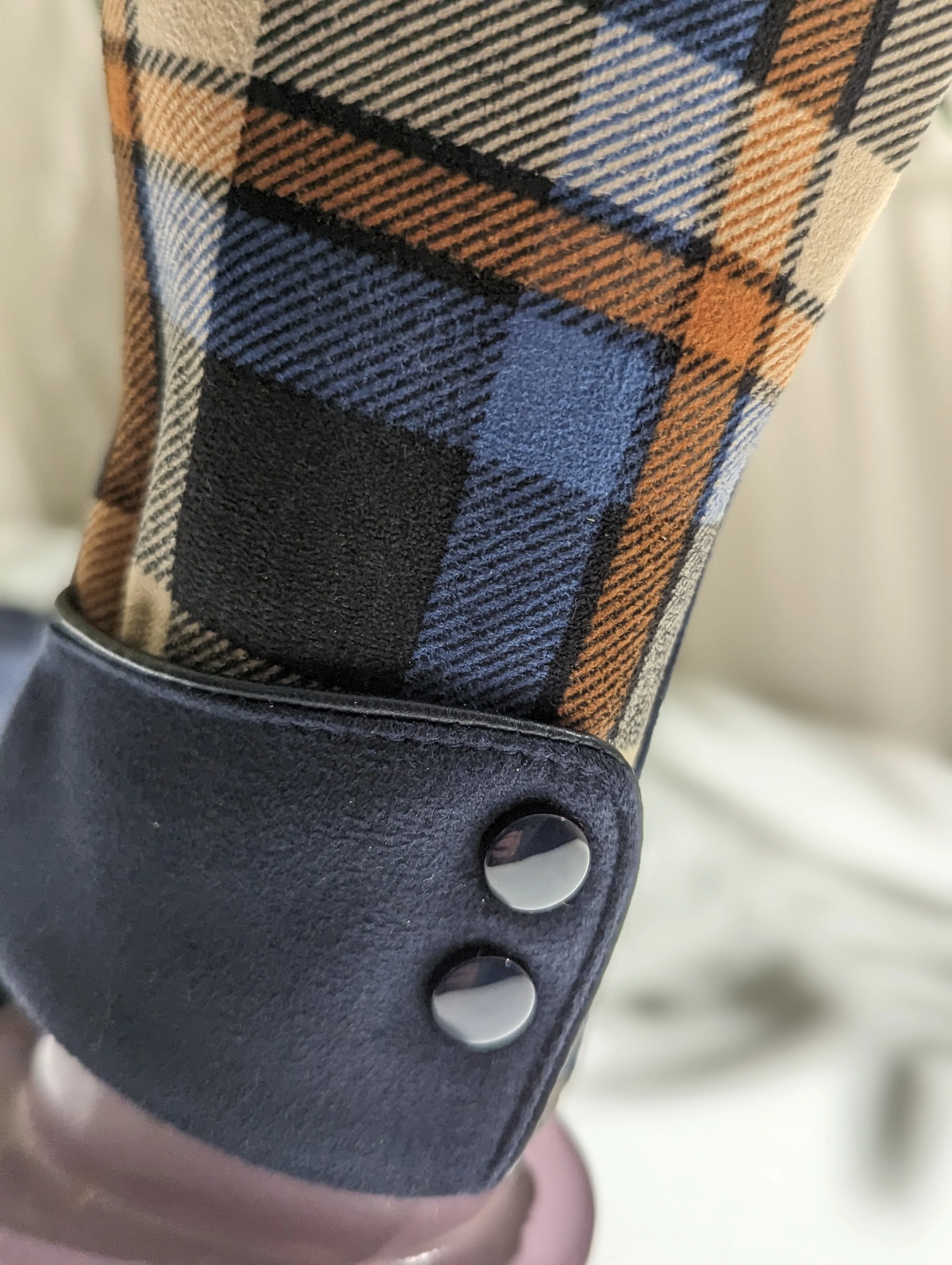 Tartan blue/tan glove - Image 3