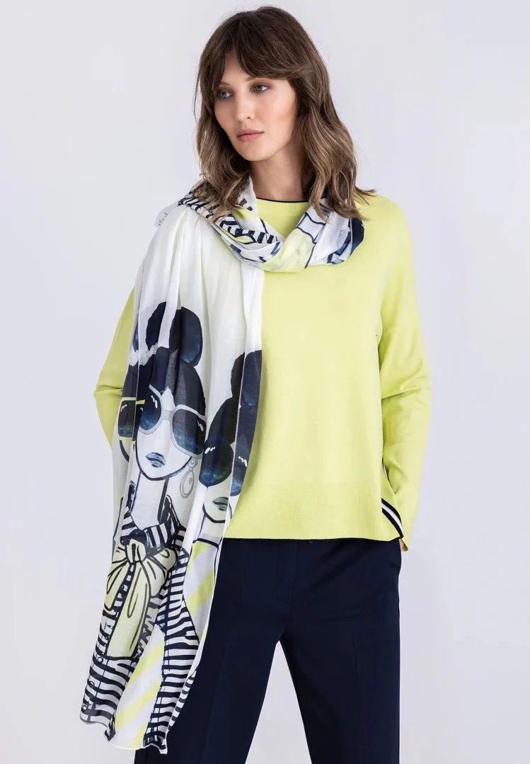 TUZZI 411.770 Diva state of mind- Graphic scarf - Image 4