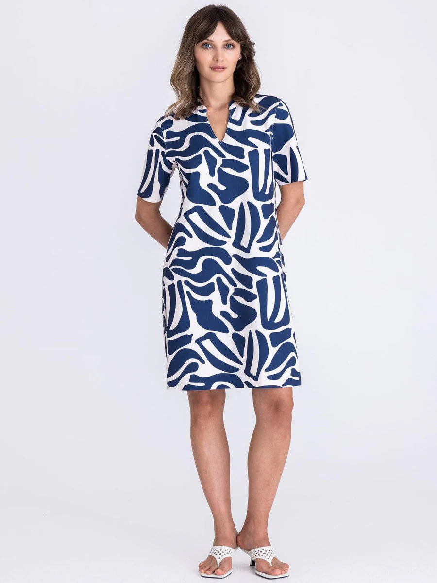 Tuzzi reverisible dress blue print - Image 3
