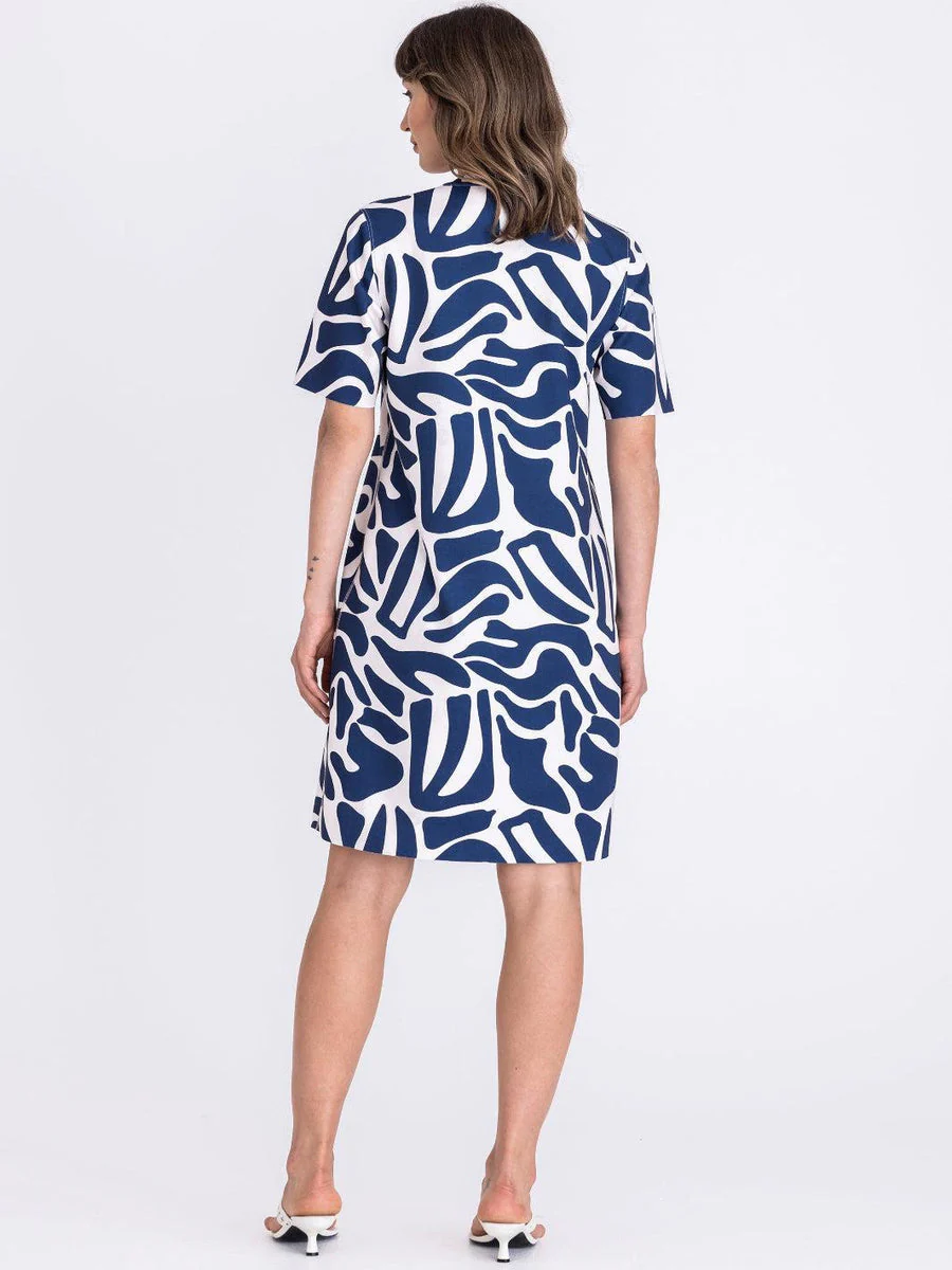 Tuzzi reverisible dress blue print - Image 4