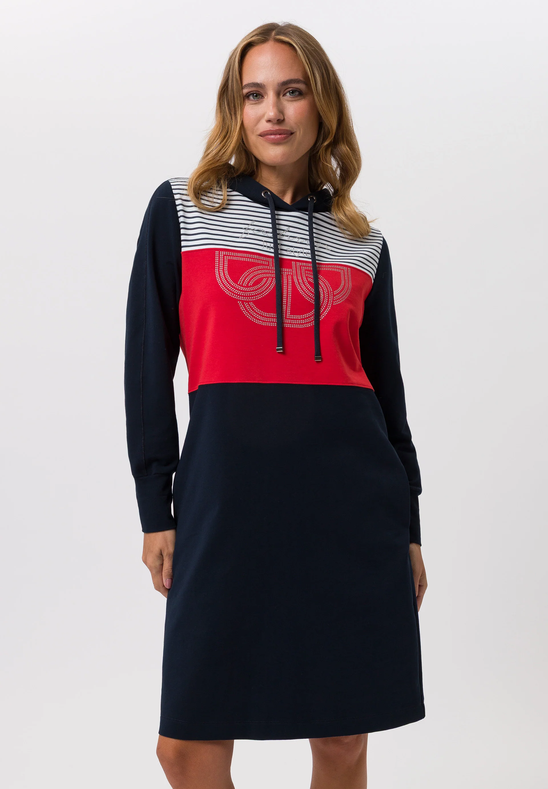 Tuzzi Colour Block Hoodie Dress - Image 4