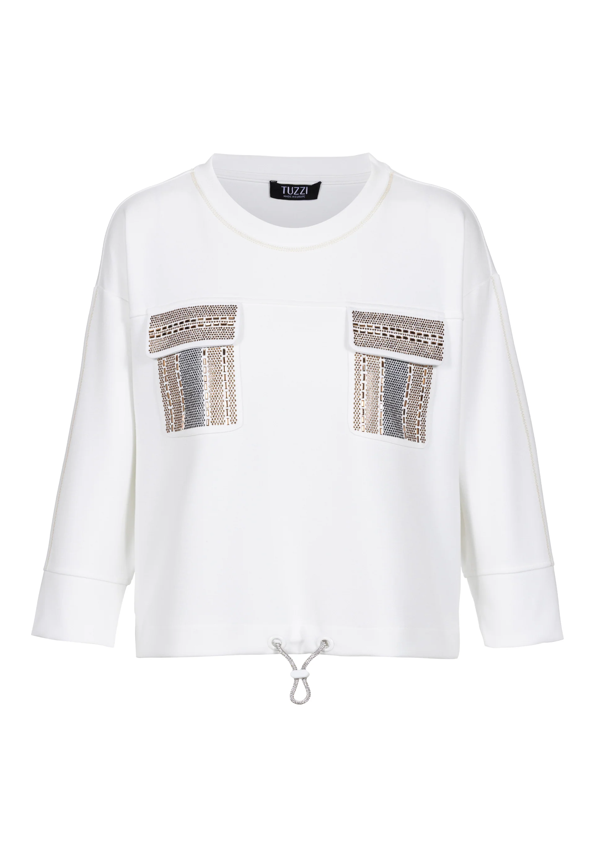 TUZZI Golden Oasis 413.459 cream pocket jumper