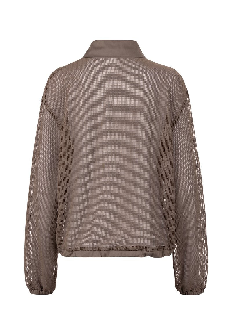 Tuzzi Mesh Zip Jacket – Taupe - Image 6