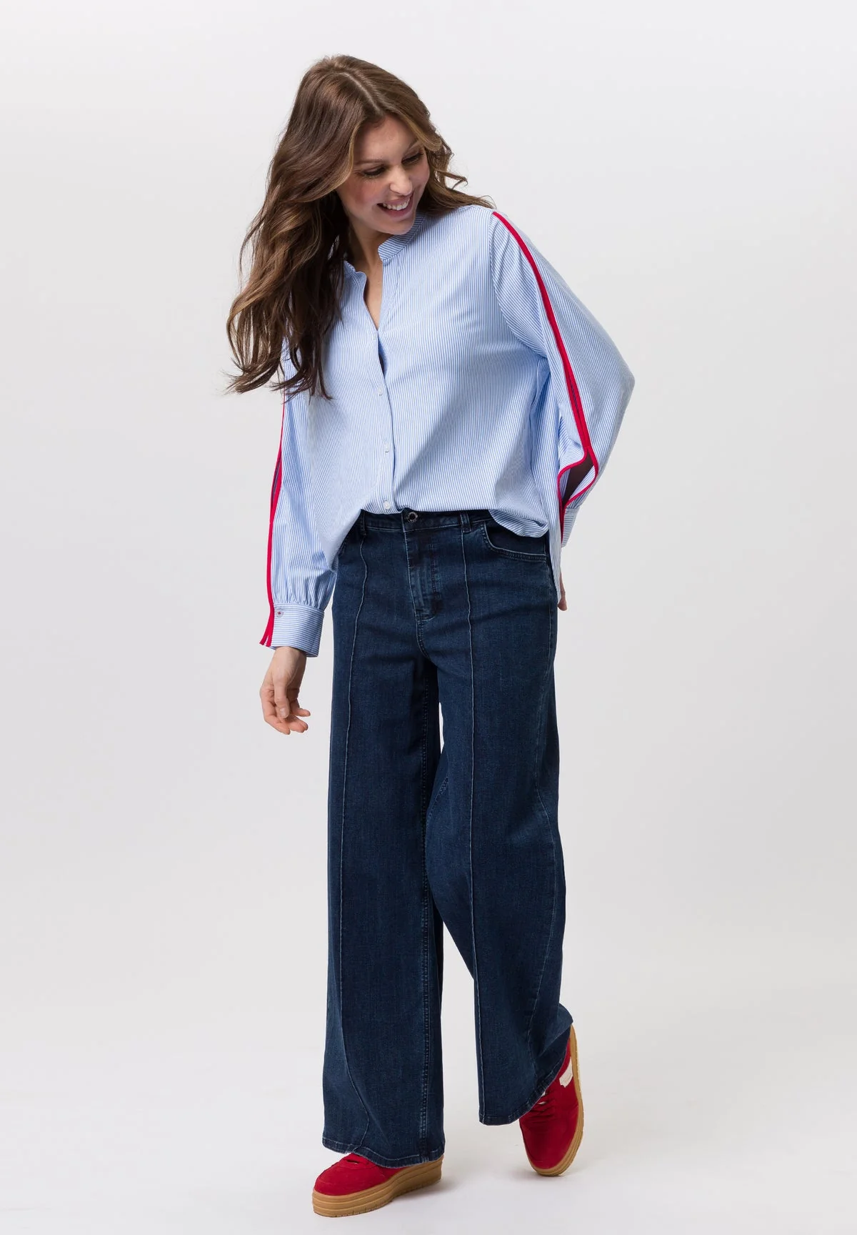 Tuzzi White and Light Blue Striped Shirt - Image 6