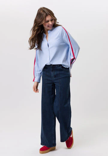 Tuzzi White and Light Blue Striped Shirt - Image 8