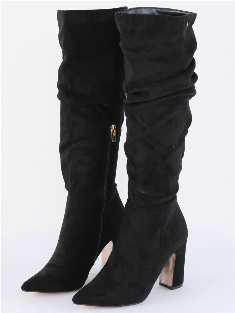 UNA HEALY Famous friend slouch boot in black