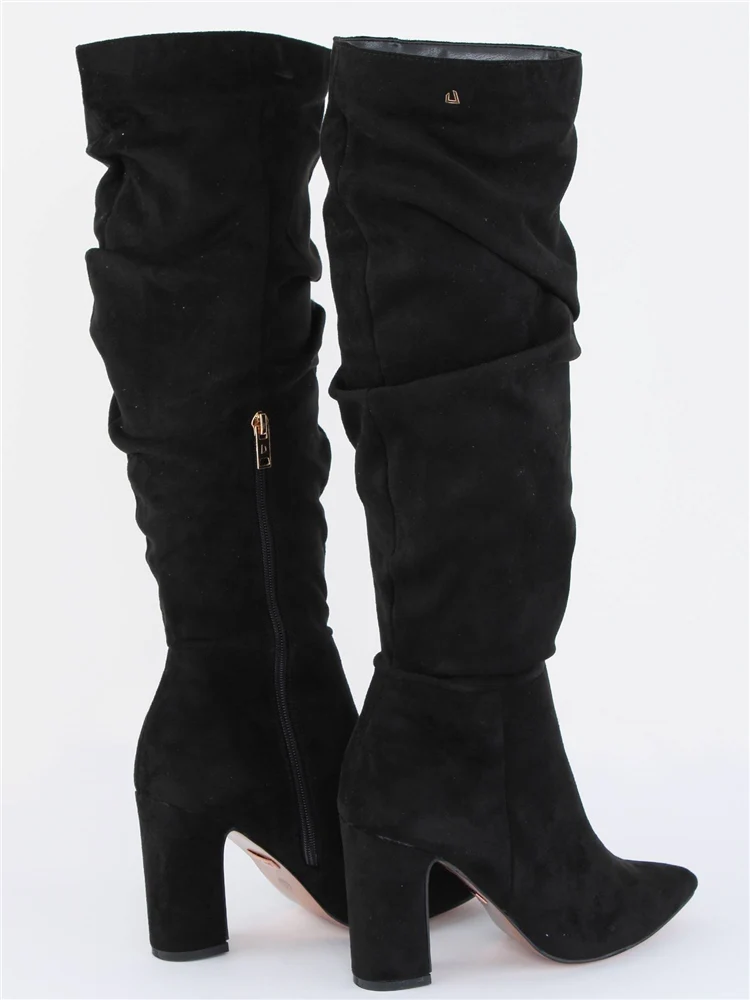 UNA HEALY Famous friend slouch boot in black - Image 4