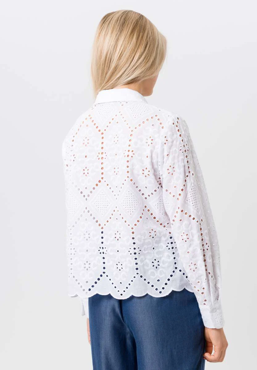 Tuzzi lazer cut white blouse - Image 3