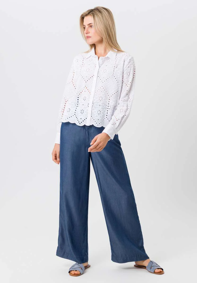 Tuzzi lazer cut white blouse - Image 4