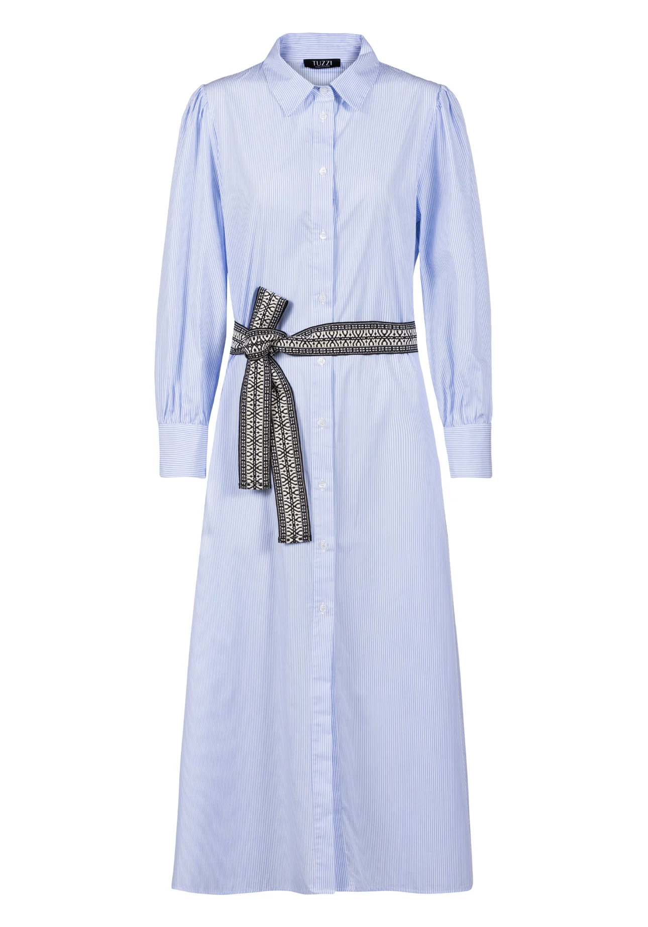 TUZZI soft blue striped shirt dress - Image 3