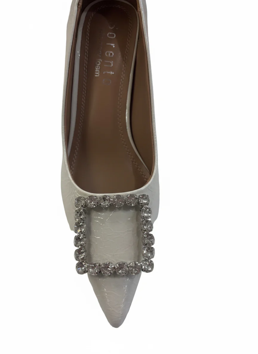 Sorento meadow point-pearl crackle heel - Image 2
