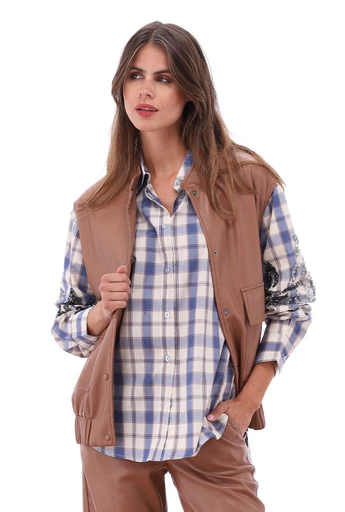 K Design Check Blouse. - Image 4