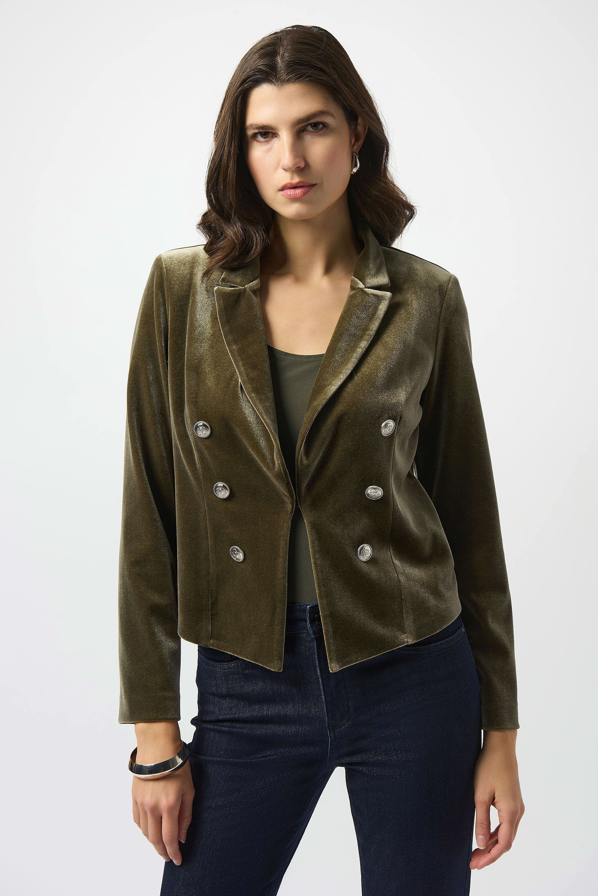 Velvet Knit Fitted Blazer
253193