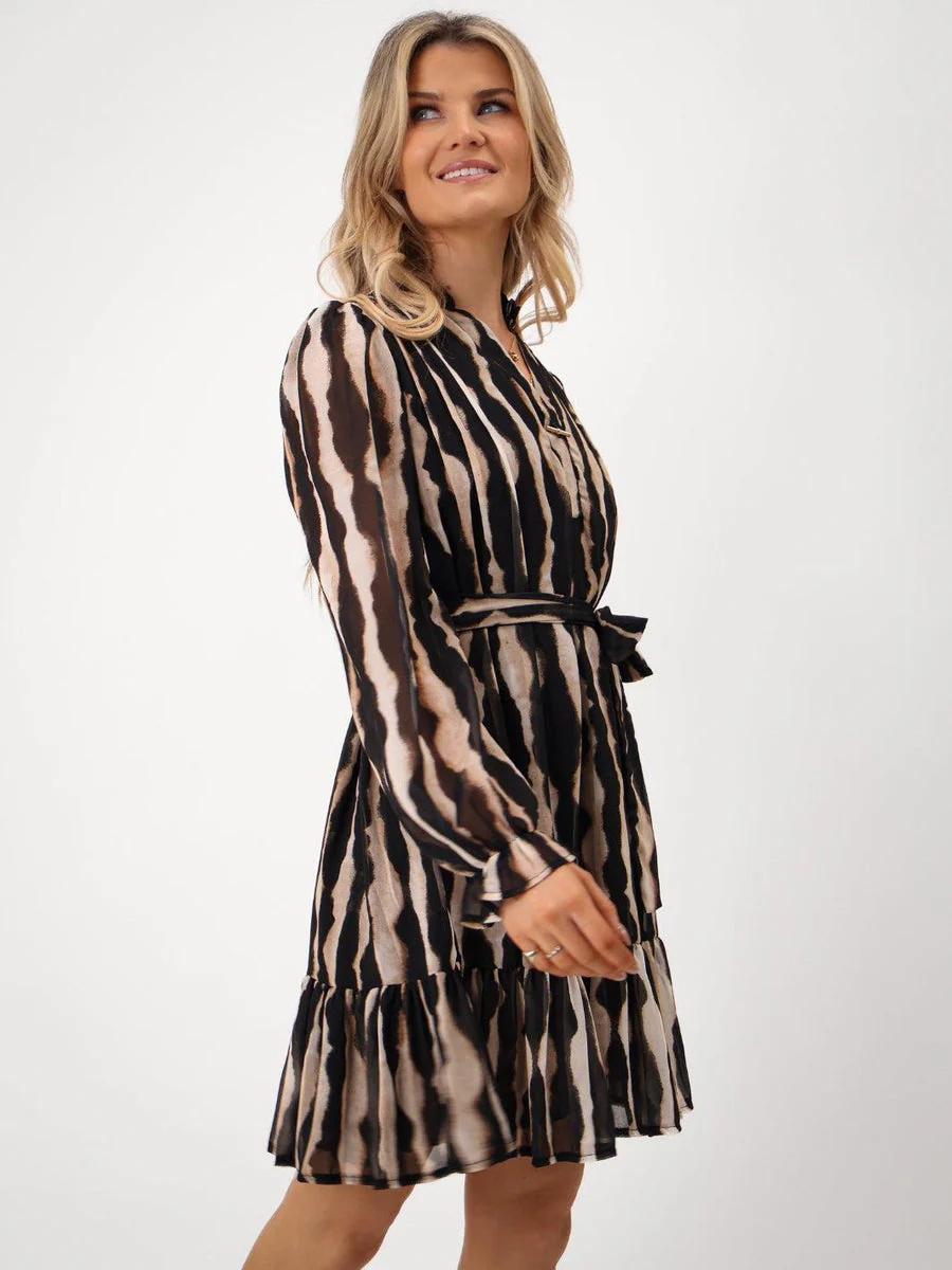 VENUS MINI DRESS IN BEIGE PRINT - Image 6