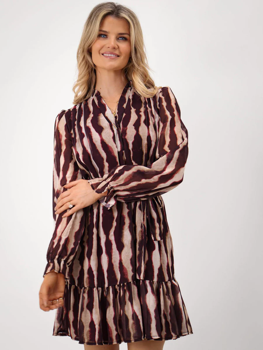 VENUS MINI DRESS IN PURPLE PRINT - Image 2