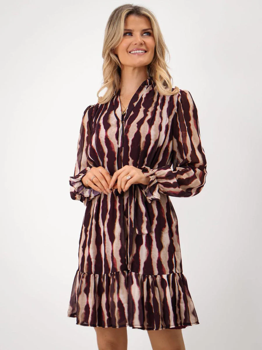 VENUS MINI DRESS IN PURPLE PRINT - Image 4