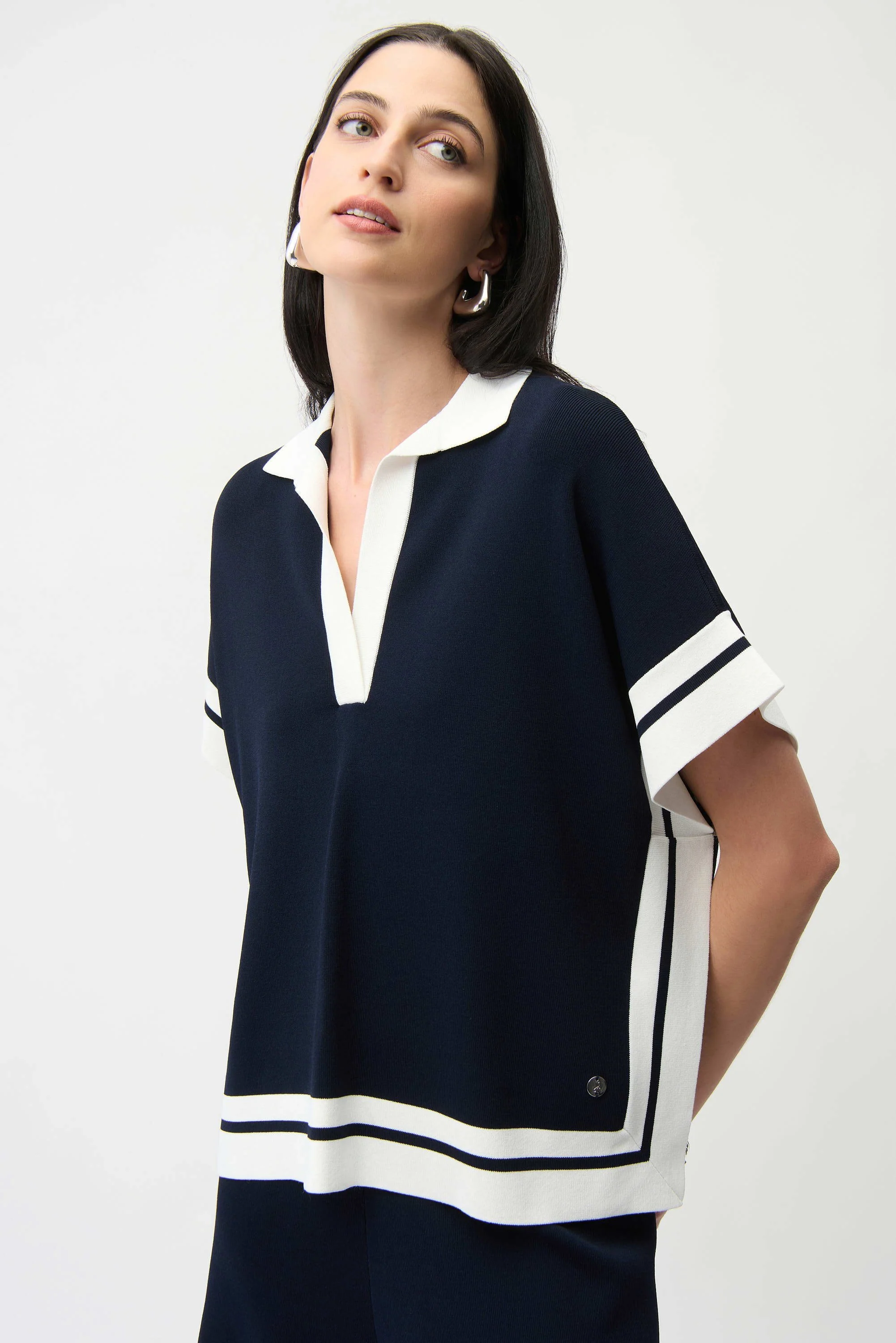 Viscose Blend Boxy Sweater With Stripe Detail
261941 - Image 2