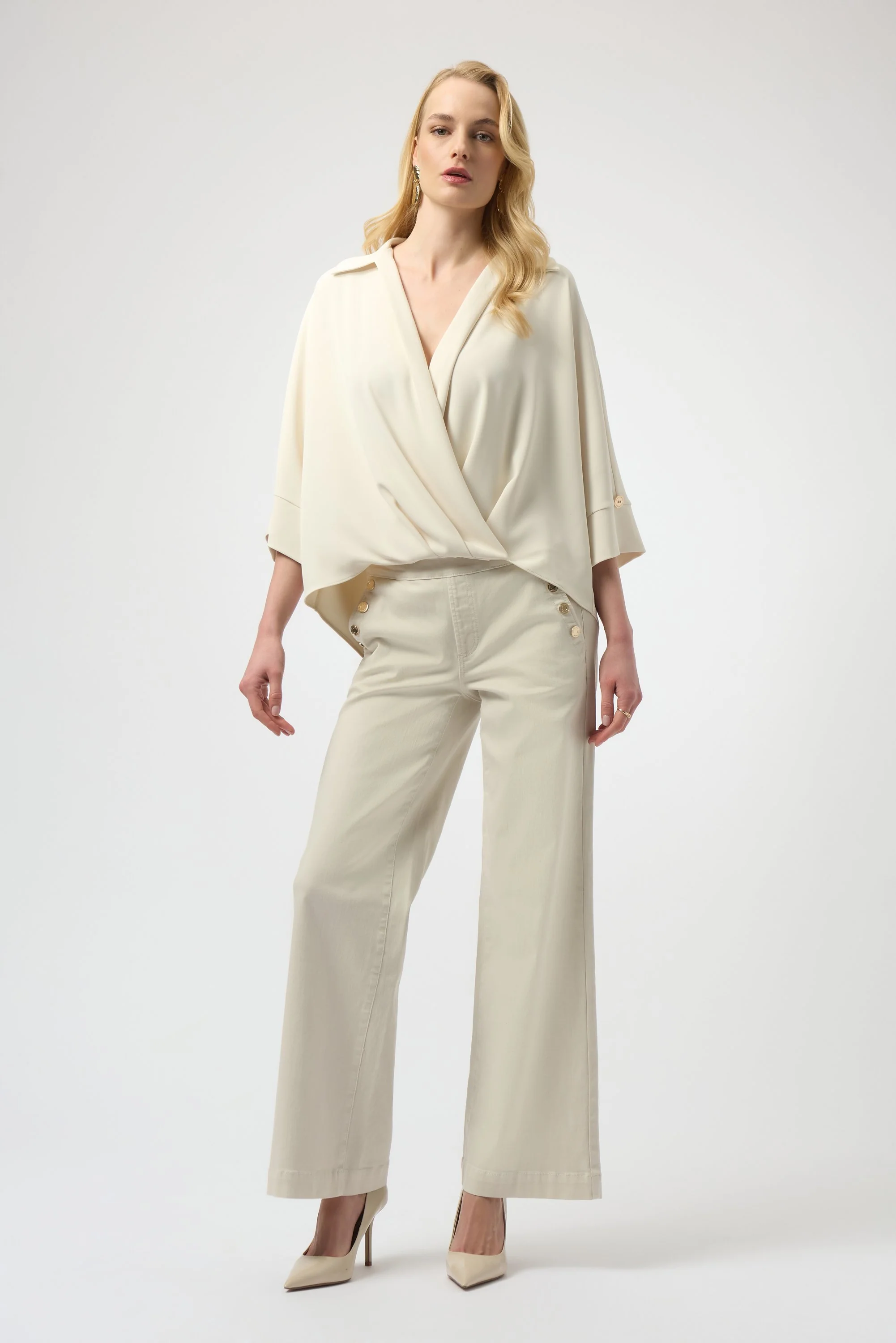 Woven Twill Boxy Wrap Top
254031 - Image 2